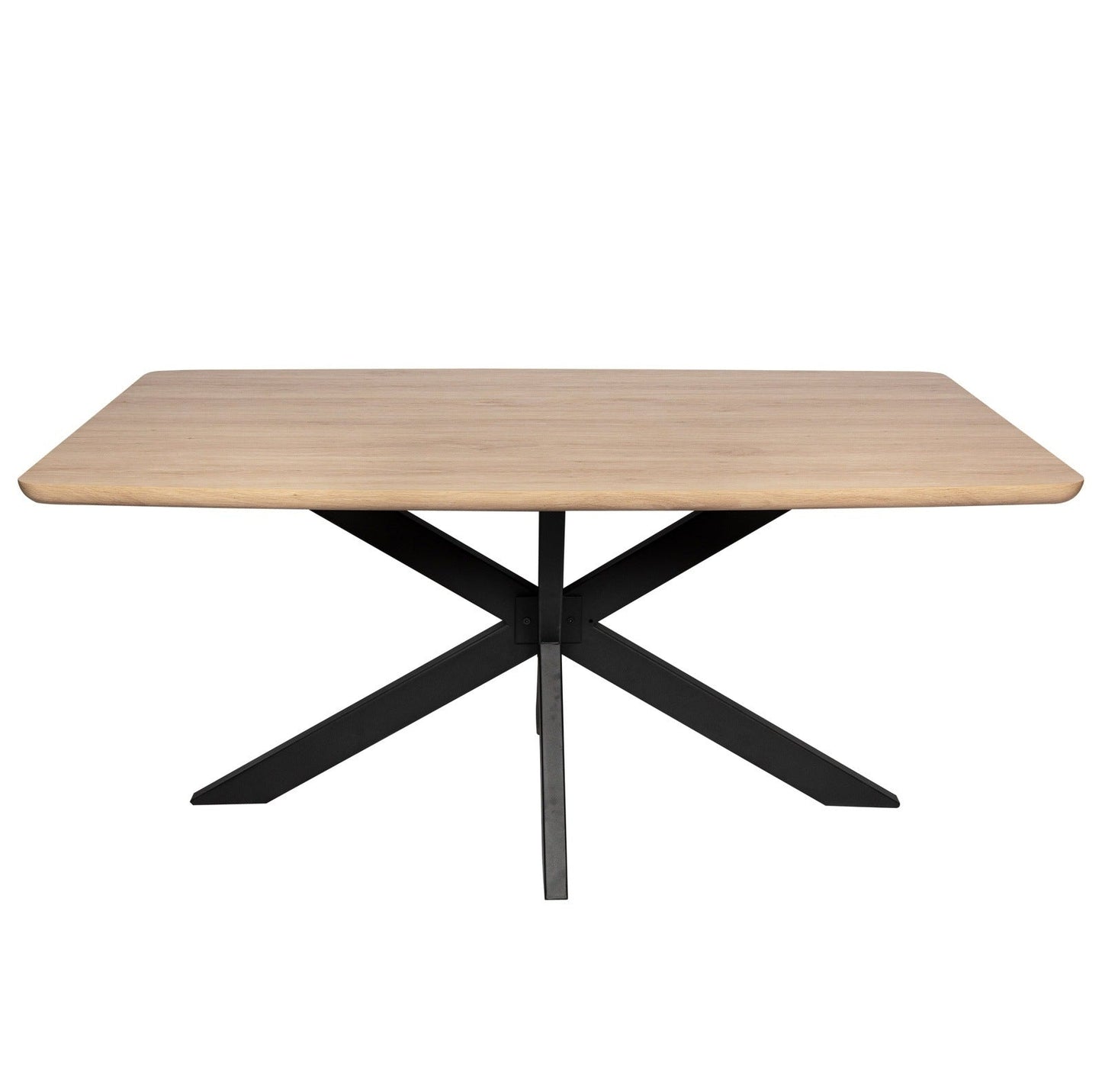 Ravenna 63" Wood Dining Table With Modern Metal Base