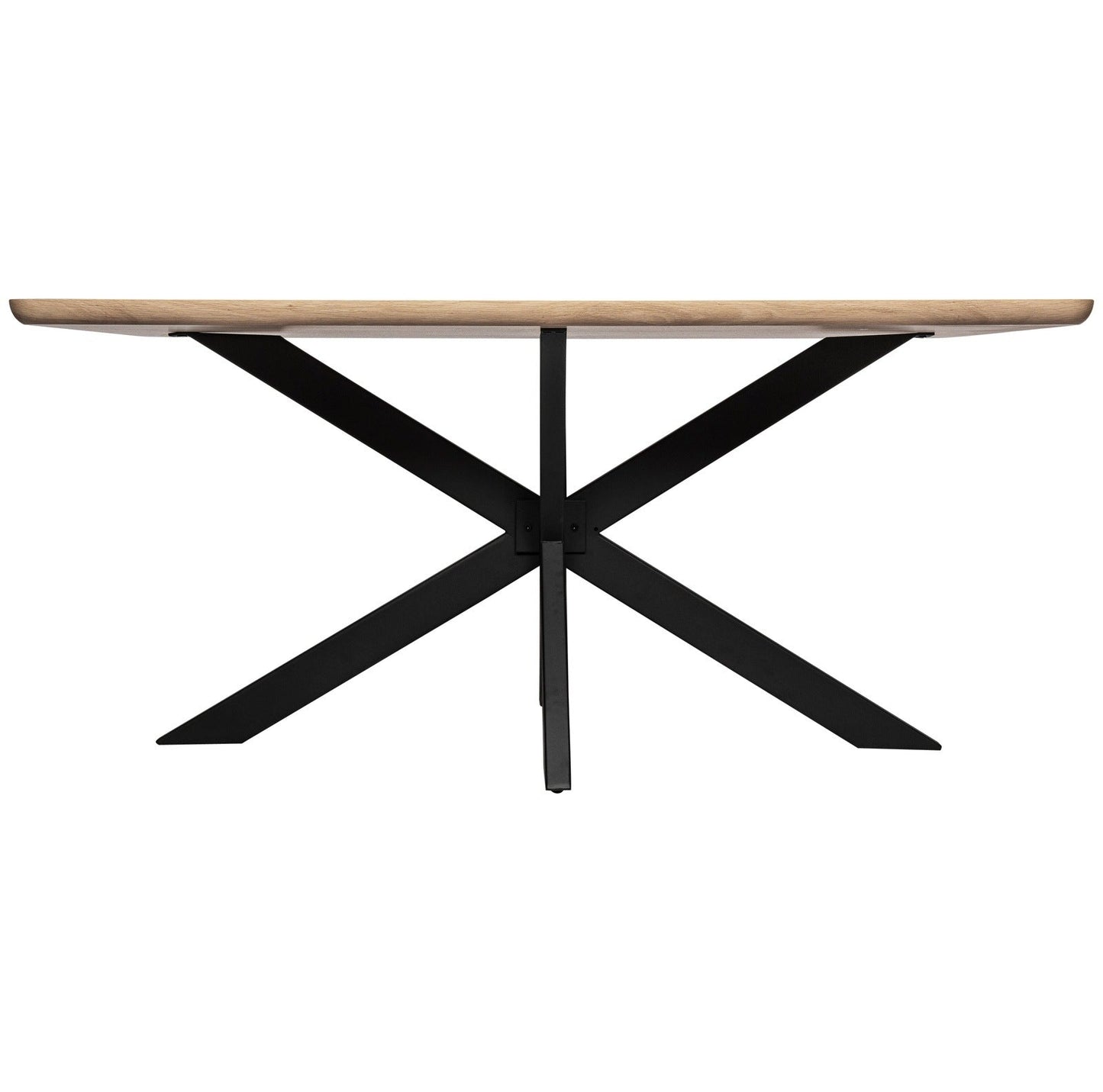 Ravenna 63" Wood Dining Table With Modern Metal Base
