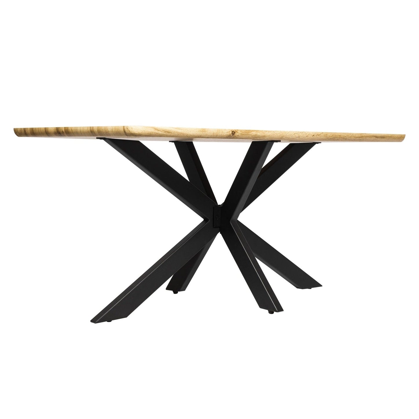 Ravenna 63" Wood Dining Table With Modern Metal Base