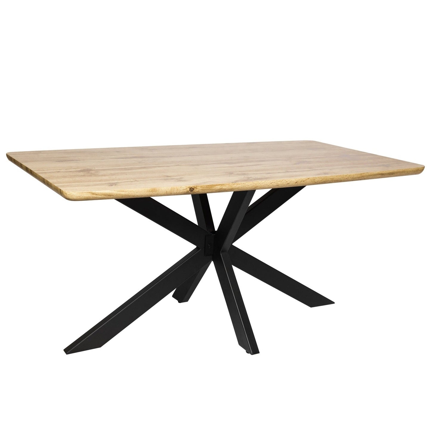 Ravenna 63" Wood Dining Table With Modern Metal Base