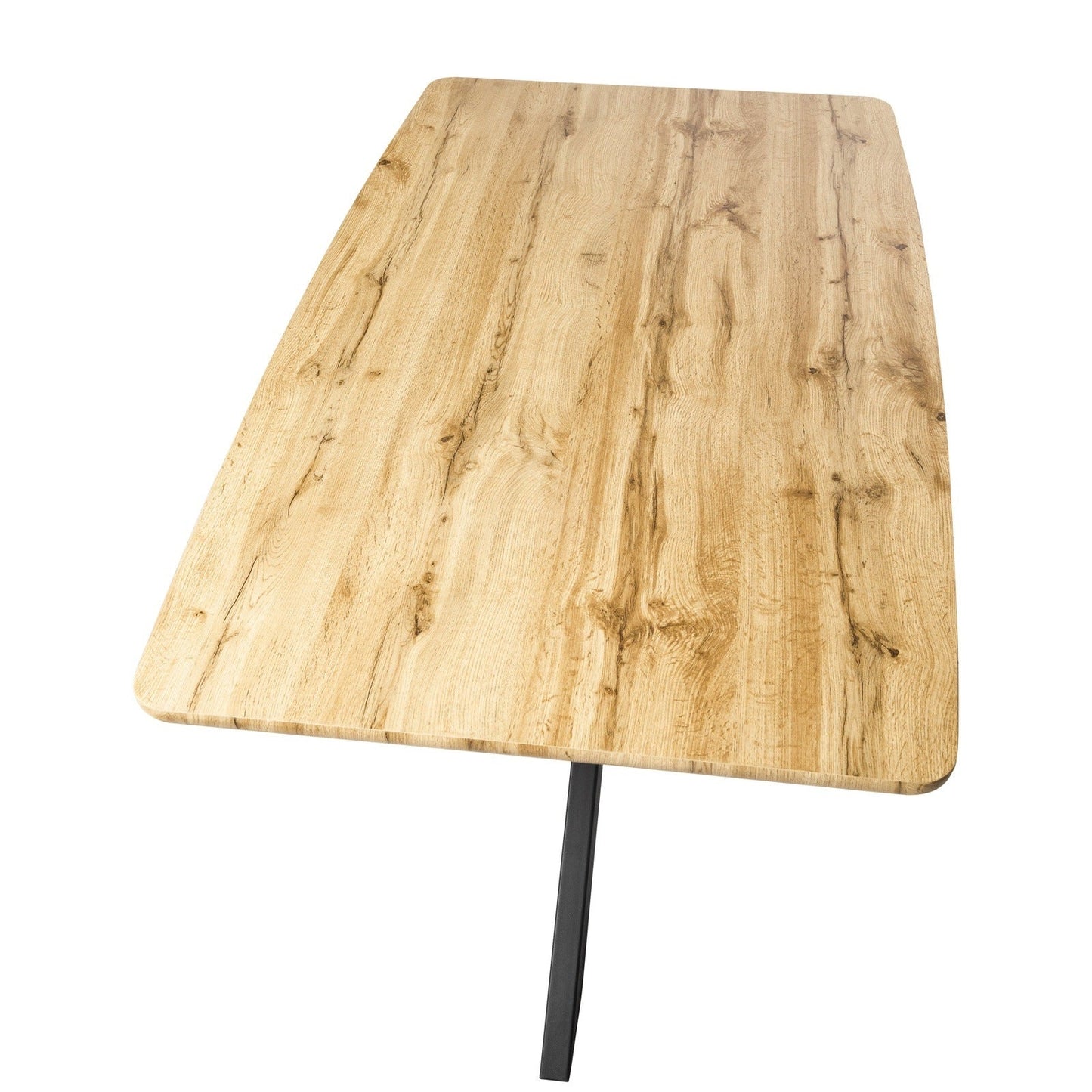 Ravenna 63" Wood Dining Table With Modern Metal Base
