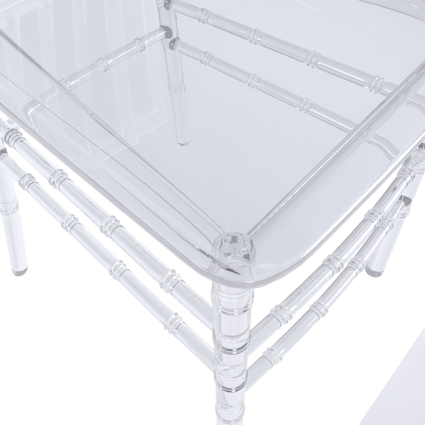 Synth Dining Chair Polycarbonate Side Chair with Windsor Back Design Set of 2