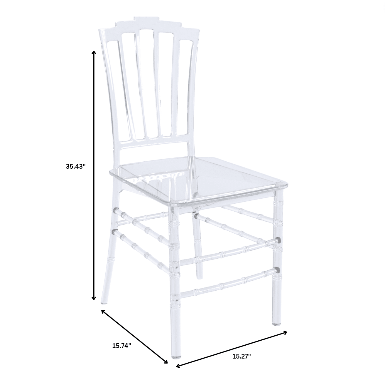 Synth Dining Chair Polycarbonate Side Chair with Windsor Back Design Set of 4
