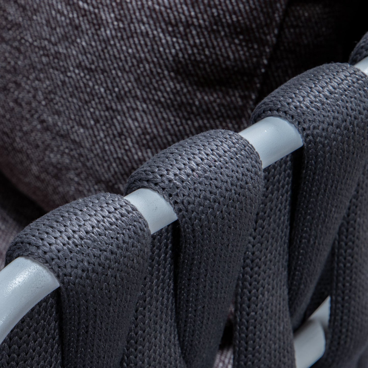 Spencer Modern Outdoor Patio Dining Chair with Rope Design and Cushions