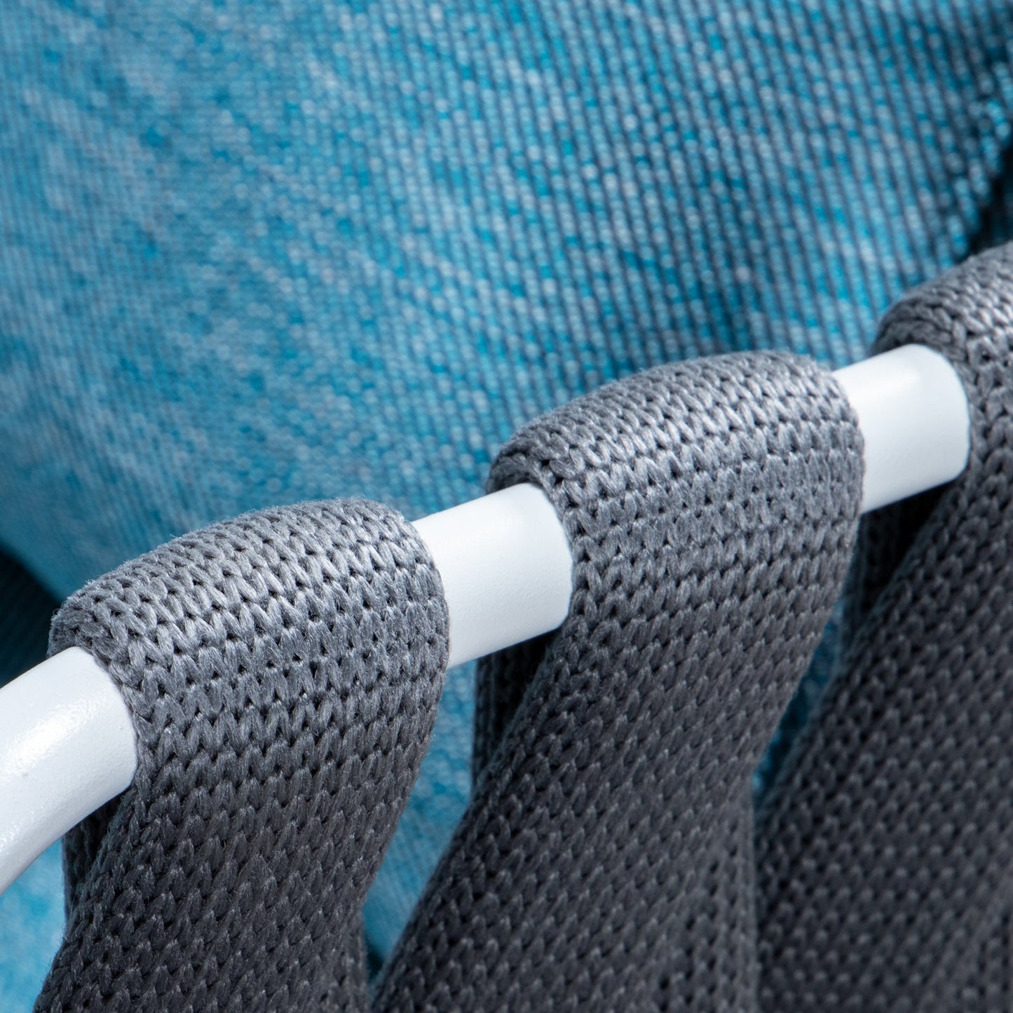 Spencer Modern Outdoor Patio Dining Chair with Rope Design and Cushions