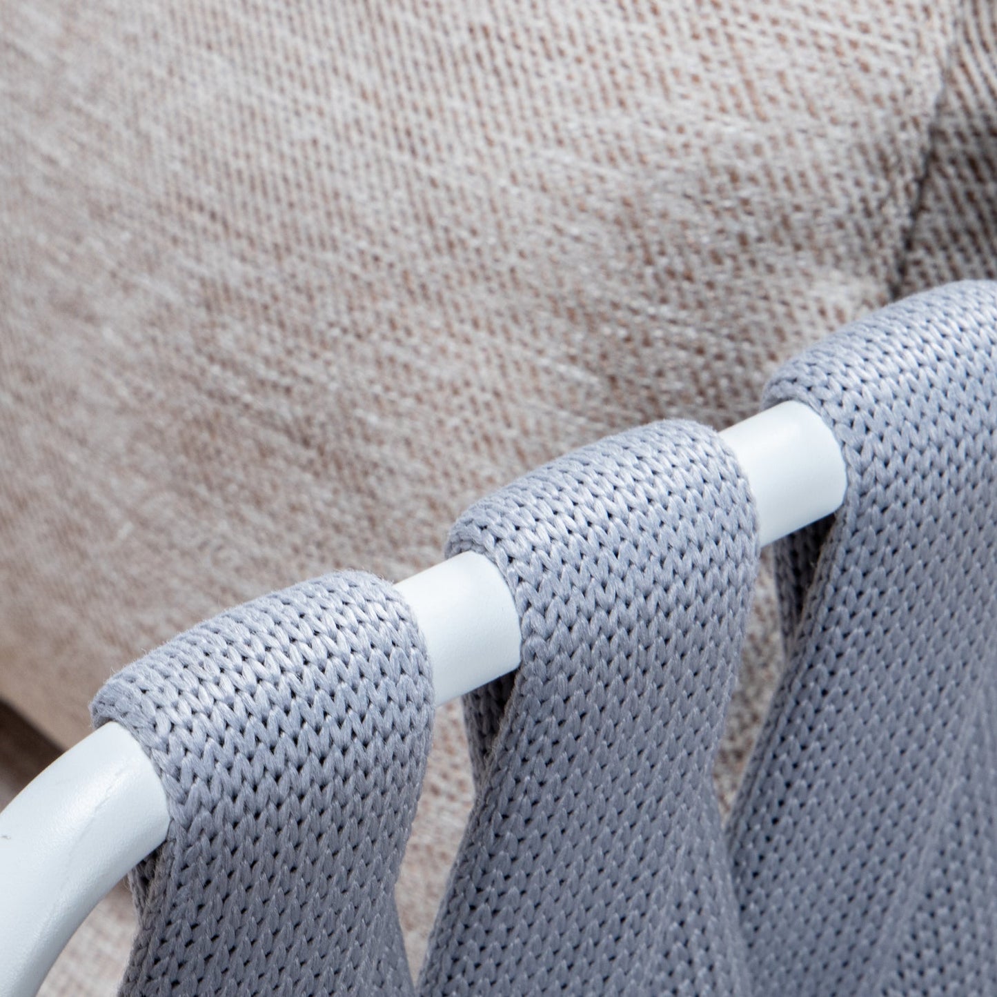 Spencer Modern Outdoor Patio Dining Chair with Rope Design and Cushions