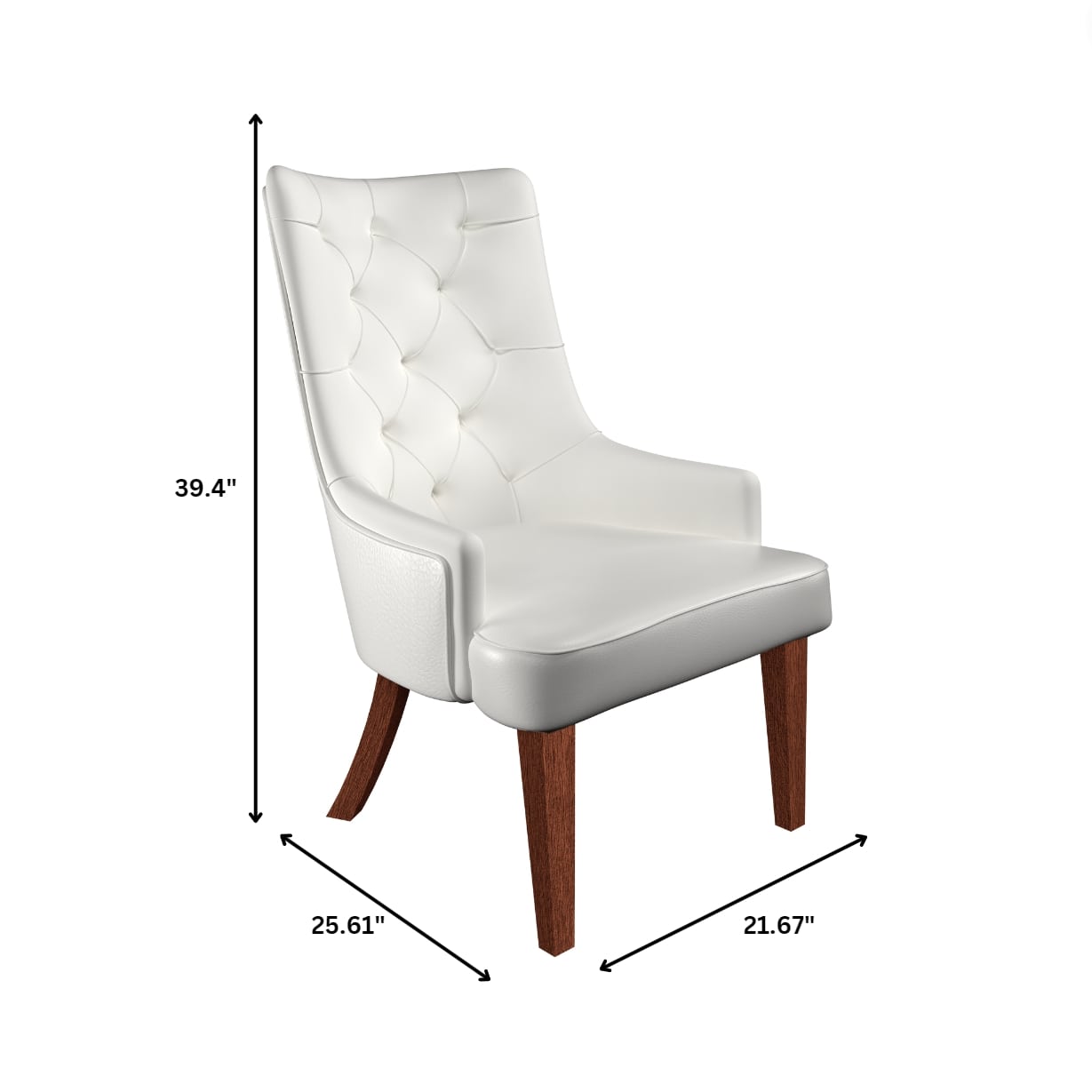 Spruce Collection Modern Wooden Dining Chair in Beige Velvet Set of 2