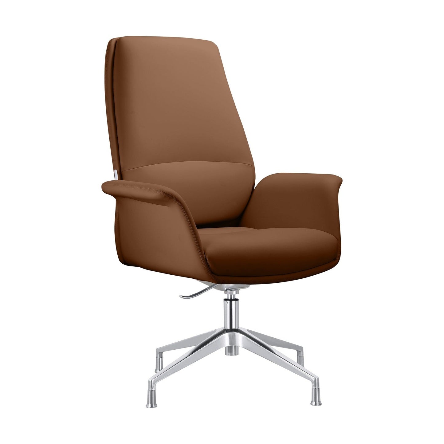 Summit Office Chair in Leather and Aluminum Frame with Adjustable Height and Swivel