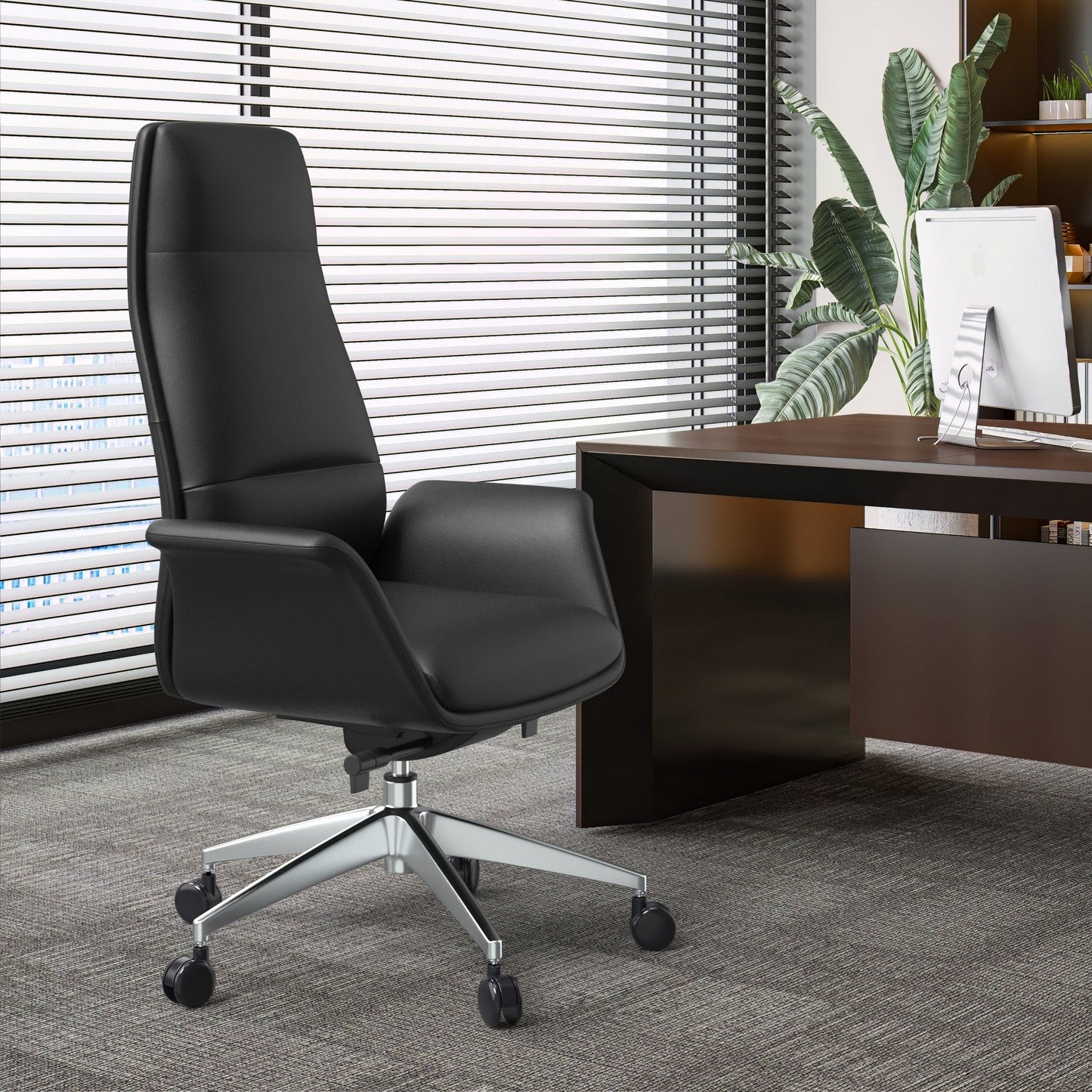 Summit High-Back Conference Office Chair with Aluminum Frame