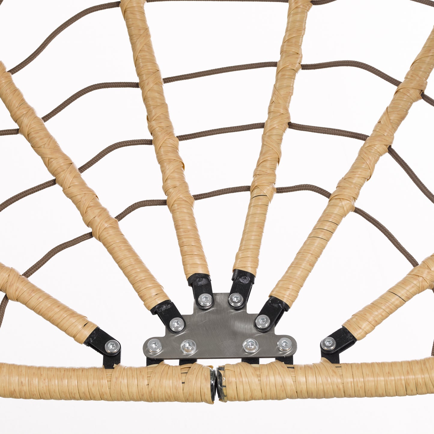 Summit Outdoor Single Person Egg Swing Chair in Grey Steel Frame With Removable Cushions