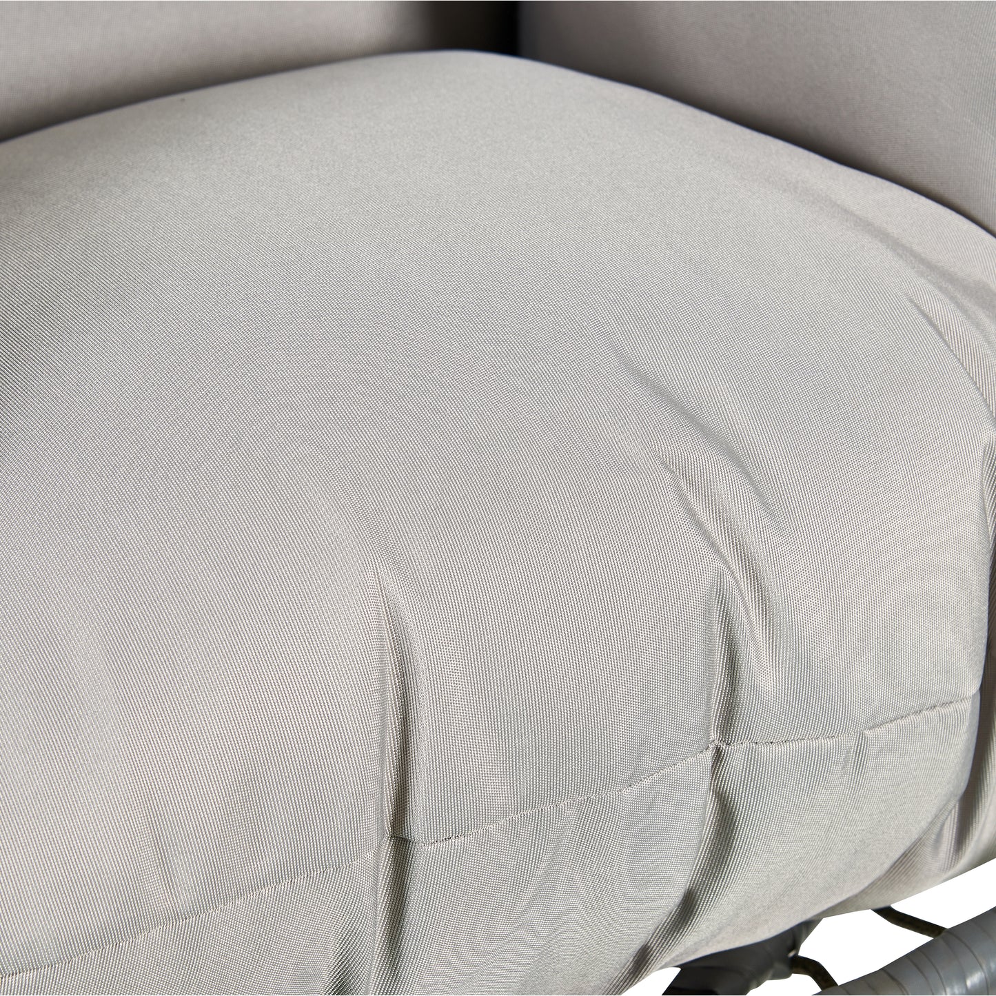 Summit Outdoor Single Person Egg Swing Chair in Grey Steel Frame With Removable Cushions