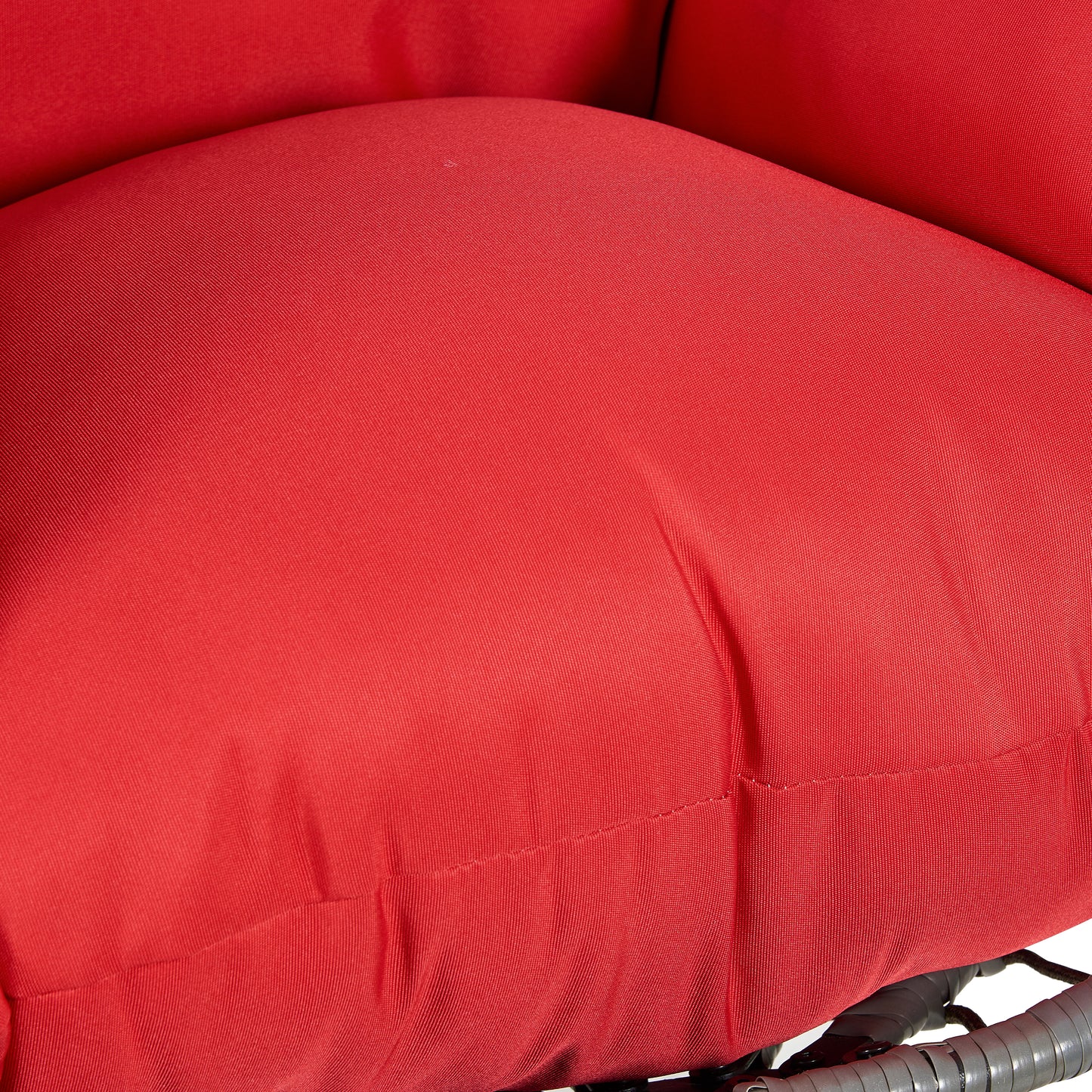 Summit Outdoor Single Person Egg Swing Chair in Grey Steel Frame With Removable Cushions