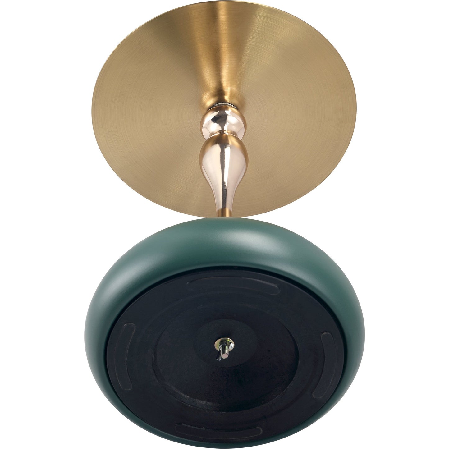 Savoy Wide Side Table with Stainless Steel Top Round Accent Table and Elegant Pedestal Base