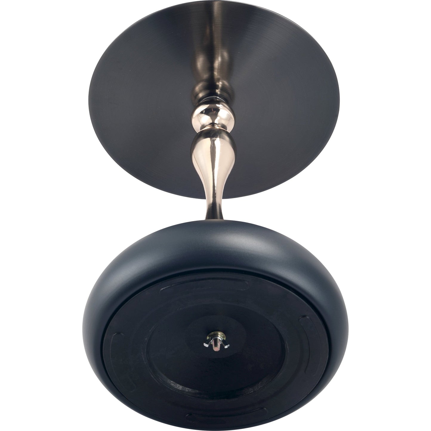 Savoy Wide Side Table with Stainless Steel Top Round Accent Table and Elegant Pedestal Base