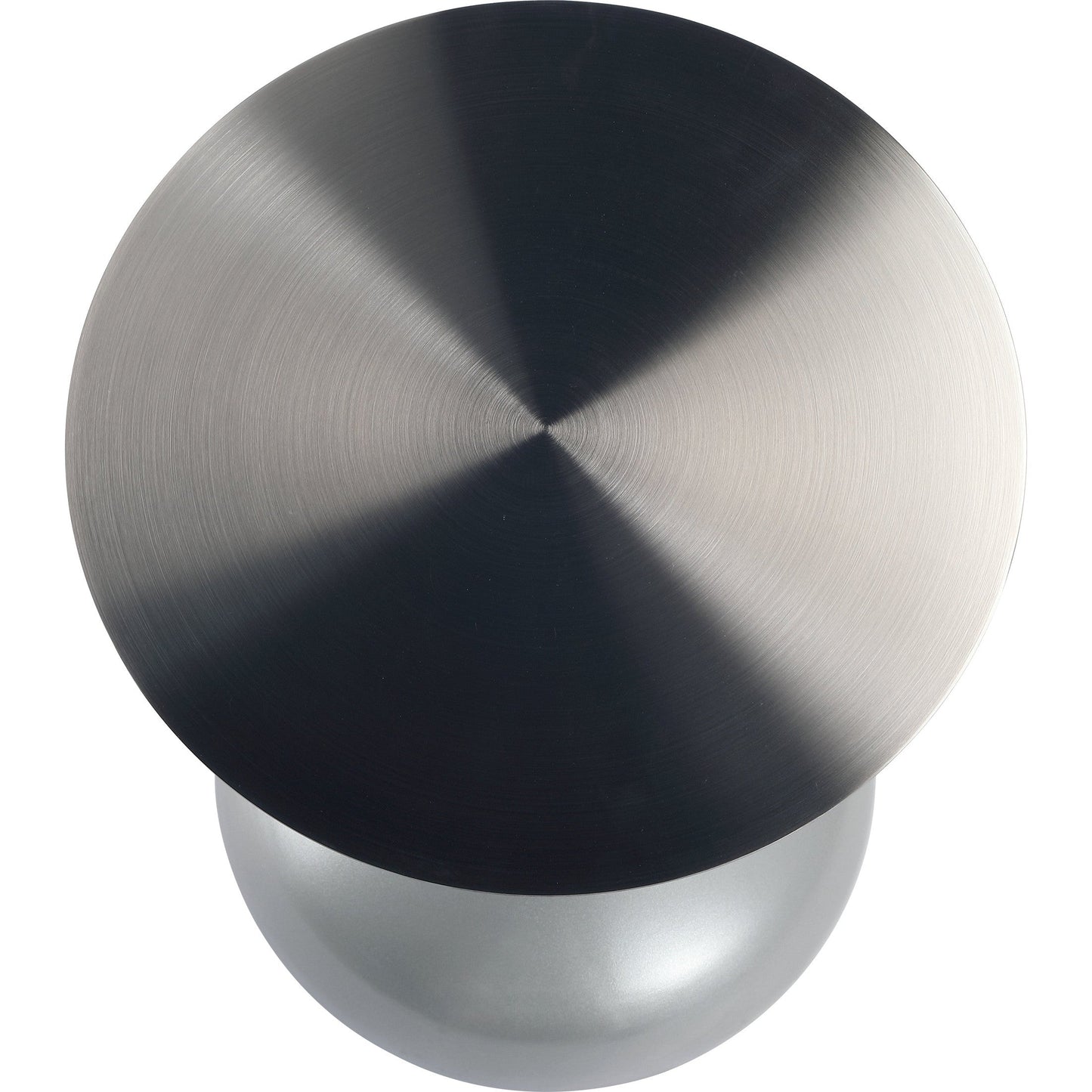 Savoy Wide Side Table with Stainless Steel Top Round Accent Table and Elegant Pedestal Base