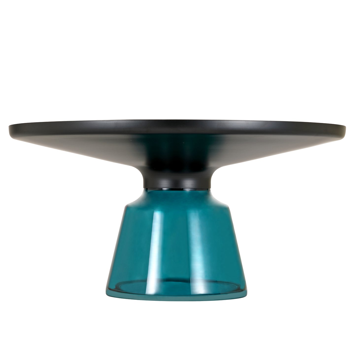 Tully Collection Coffee Table – Black/Gold Rim, Black Glass/Sintered Stone Top