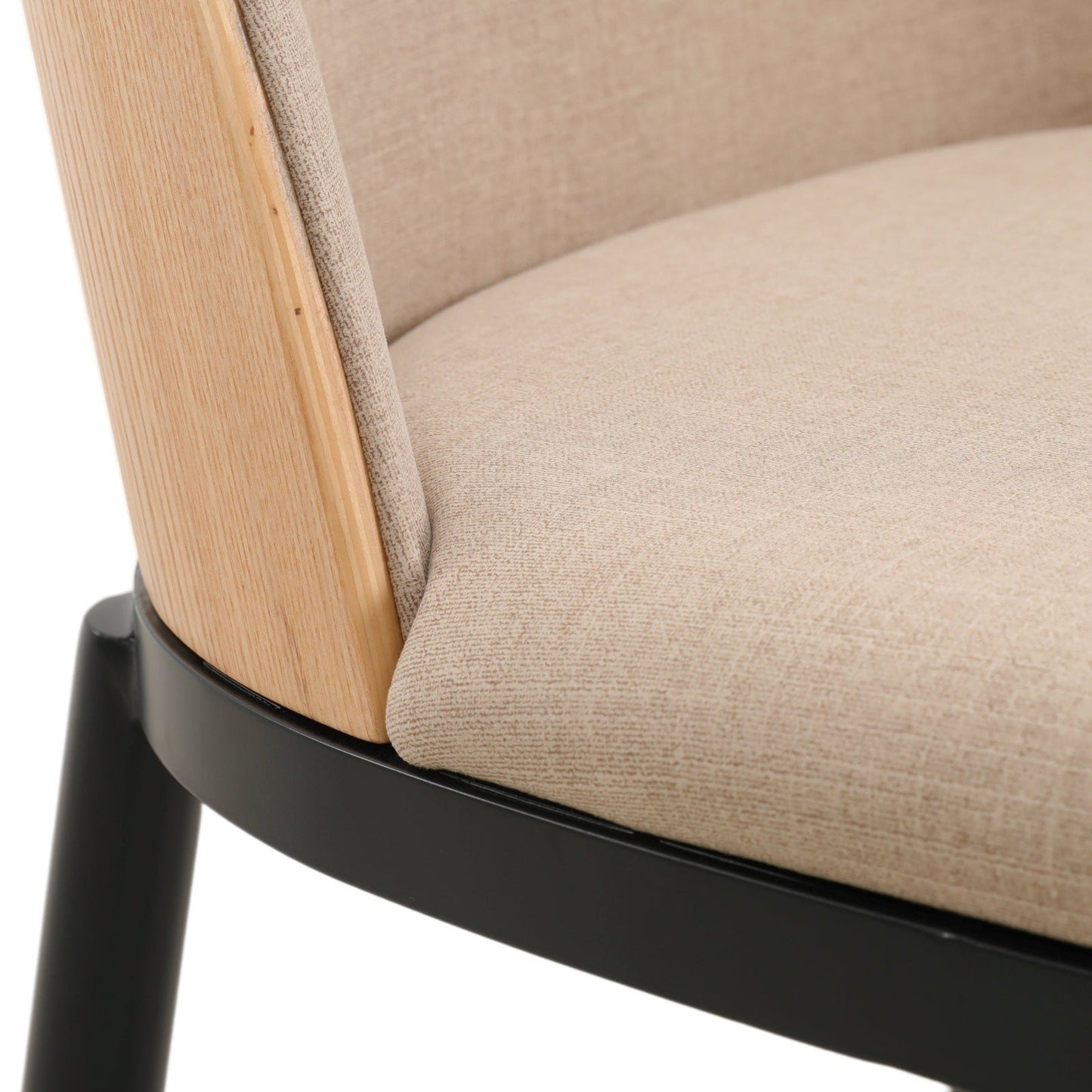 Tule 7-Piece Dining Set: Steel Frame, 6 Upholstered Chairs, 71'' Oval MDF Tabletop