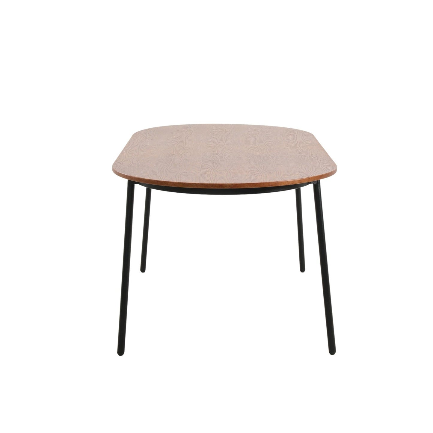 Tule 7-Piece Dining Set: Steel Frame, 6 Upholstered Chairs, 71'' Oval MDF Tabletop