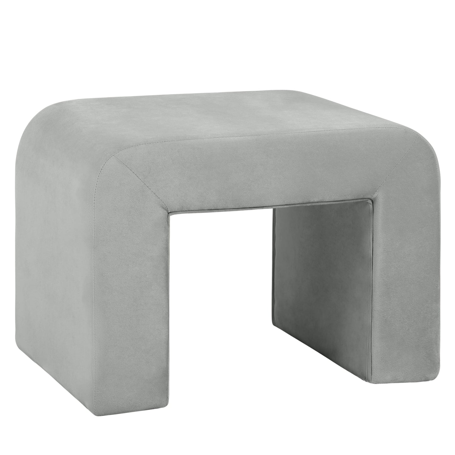 Vint Modern Bench Upholstered in Velvet Boucle With Padded Foam Seat