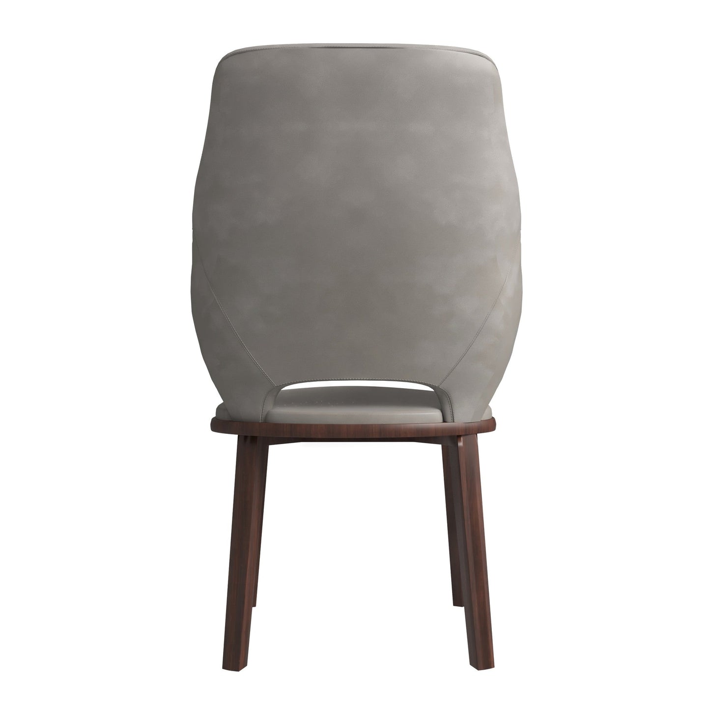 Vivara Collection Dining Chair Upholstered in Leather with Rubberwood Base Set of 2