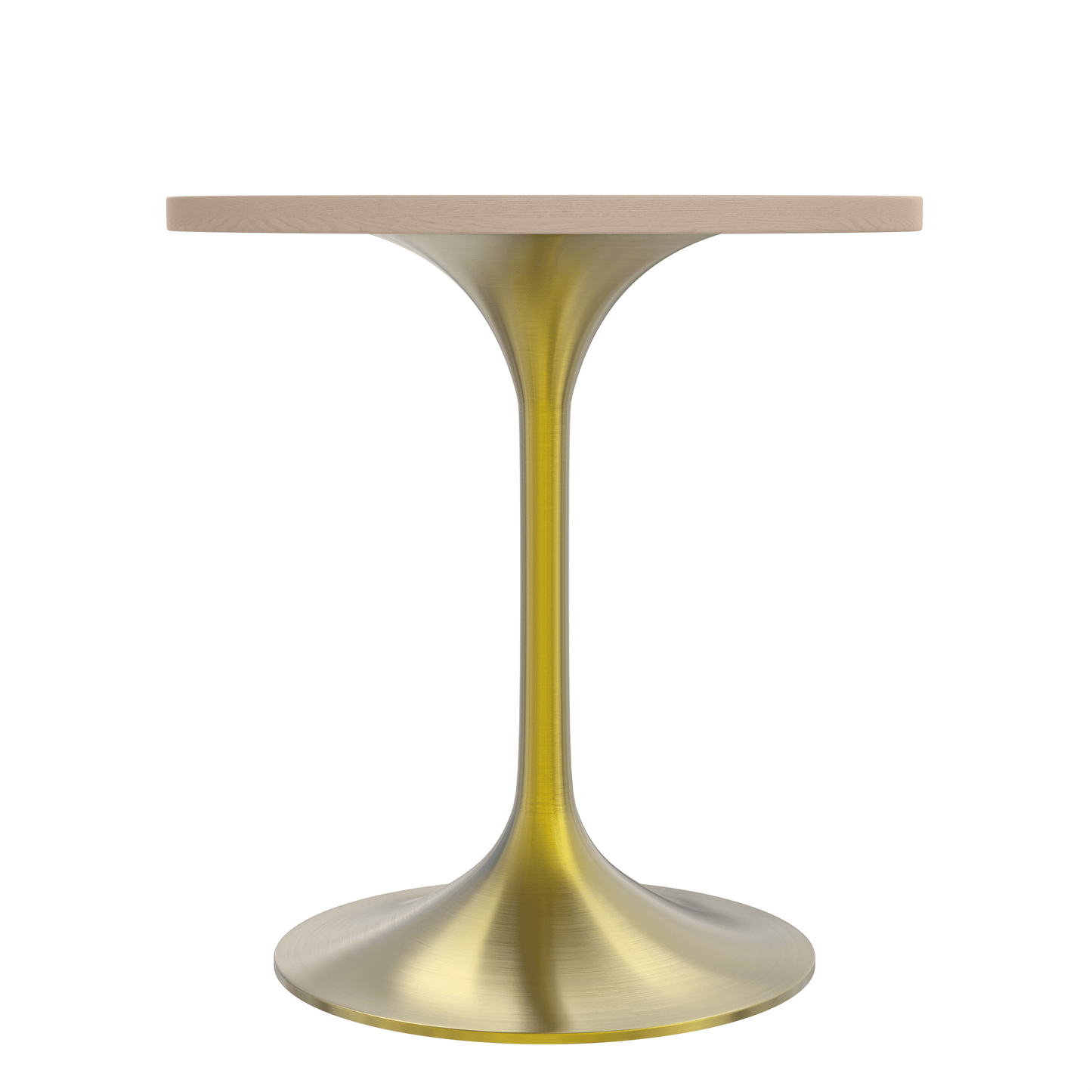 Verve Round Dining Table with MDF/Sintered Stone/Resin Tabletop in Gold Stainless Steel Pedestal Base