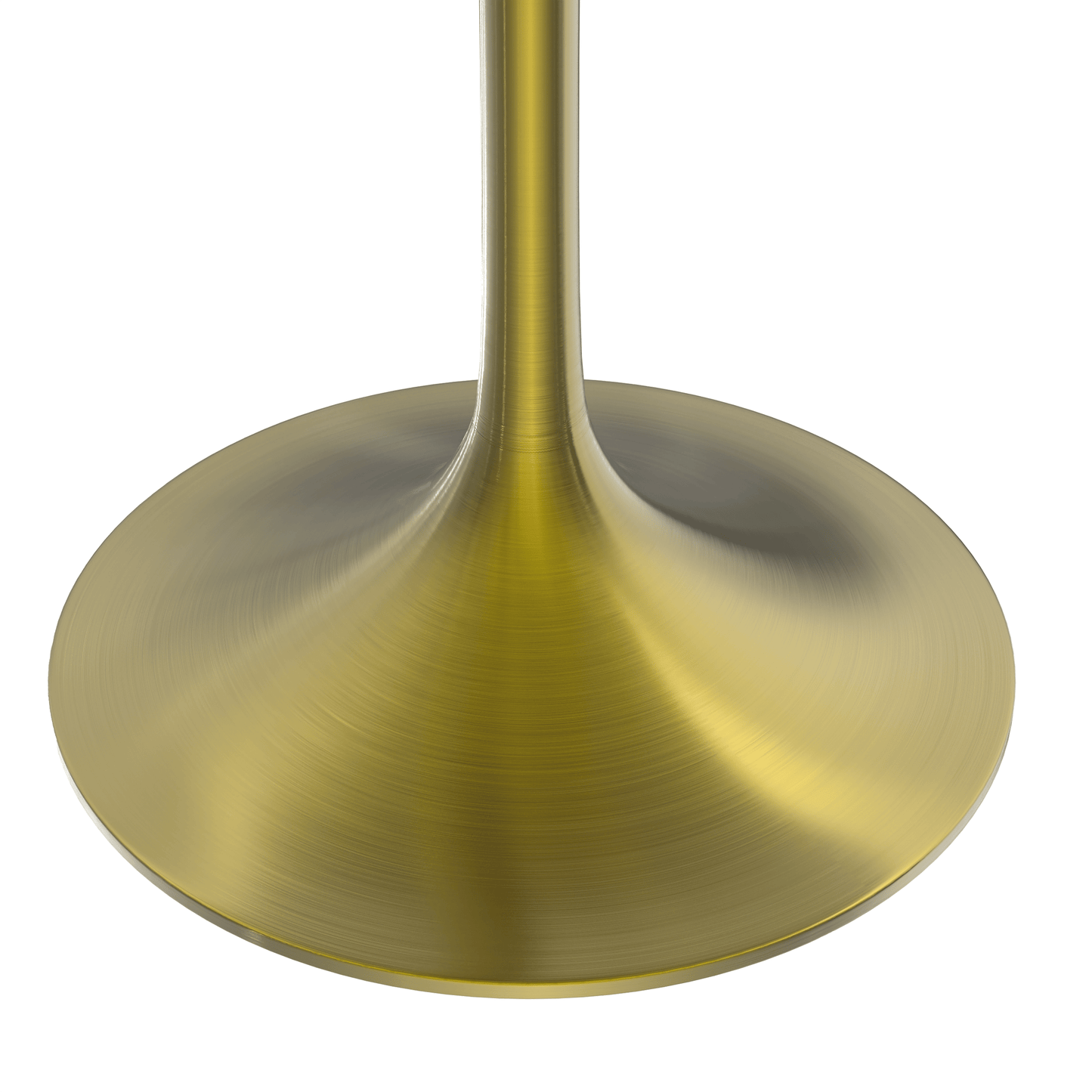 Verve Round Dining Table with MDF/Sintered Stone/Resin Tabletop in Gold Stainless Steel Pedestal Base