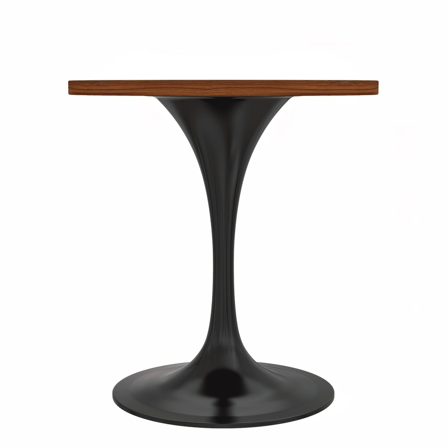 Verve Round Dining Table with MDF/Sintered Stone/Resin Tabletop in Black Stainless Steel Pedestal Base