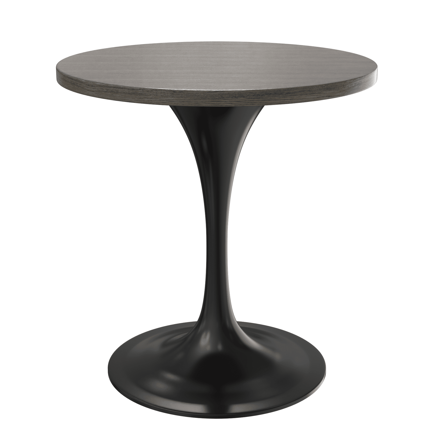 Verve Round Dining Table with MDF/Sintered Stone/Resin Tabletop in Black Stainless Steel Pedestal Base
