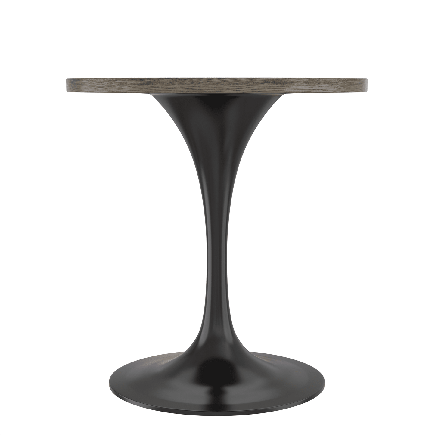 Verve Round Dining Table with MDF/Sintered Stone/Resin Tabletop in Black Stainless Steel Pedestal Base