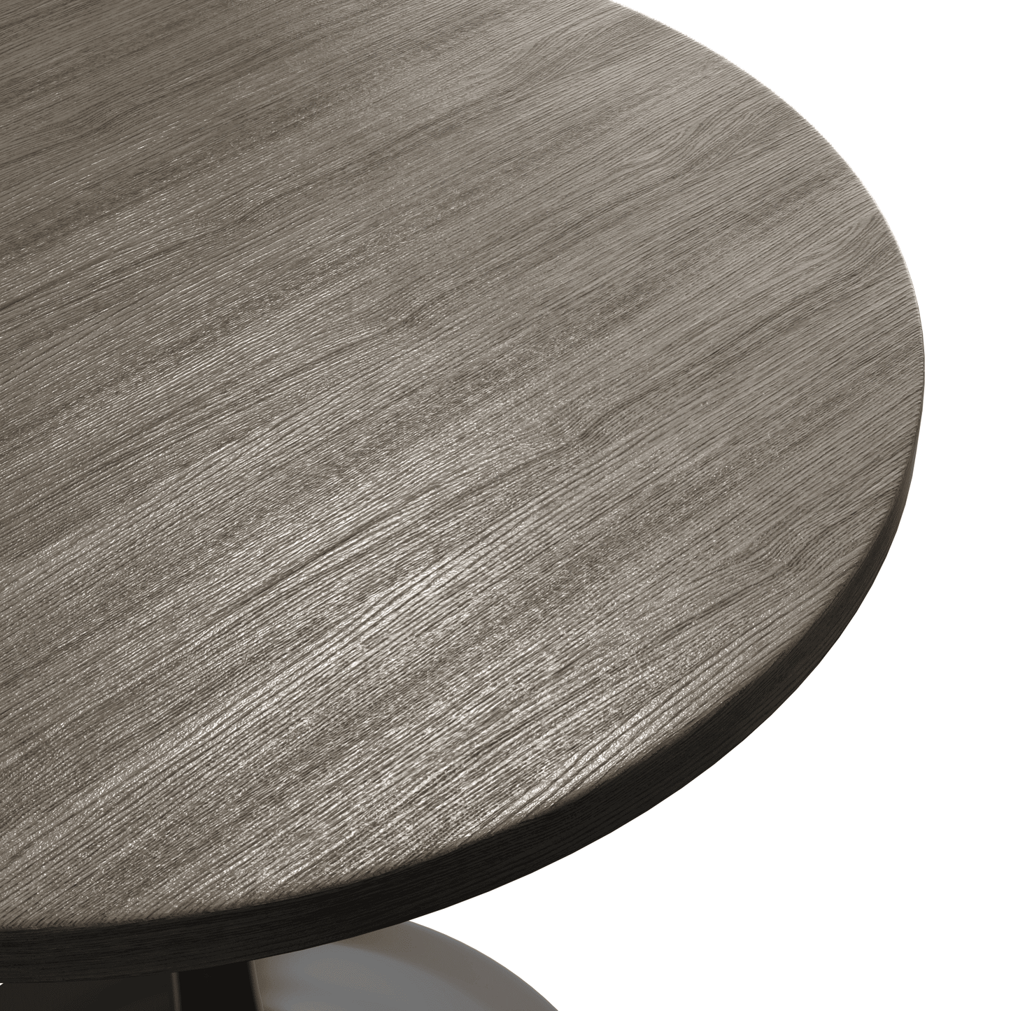 Verve Round Dining Table with MDF/Sintered Stone/Resin Tabletop in Black Stainless Steel Pedestal Base