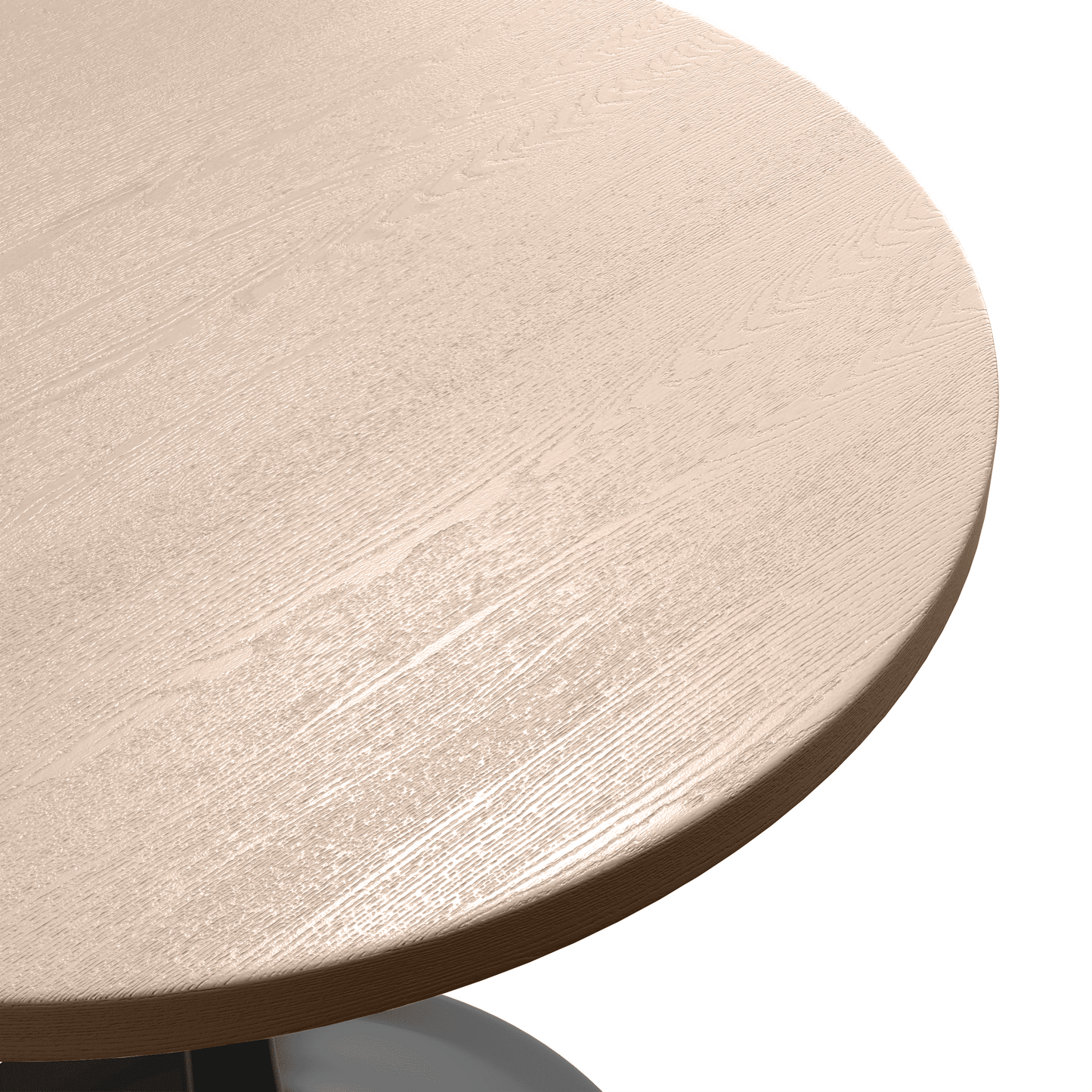 Verve Round Dining Table with MDF/Sintered Stone/Resin Tabletop in Black Stainless Steel Pedestal Base
