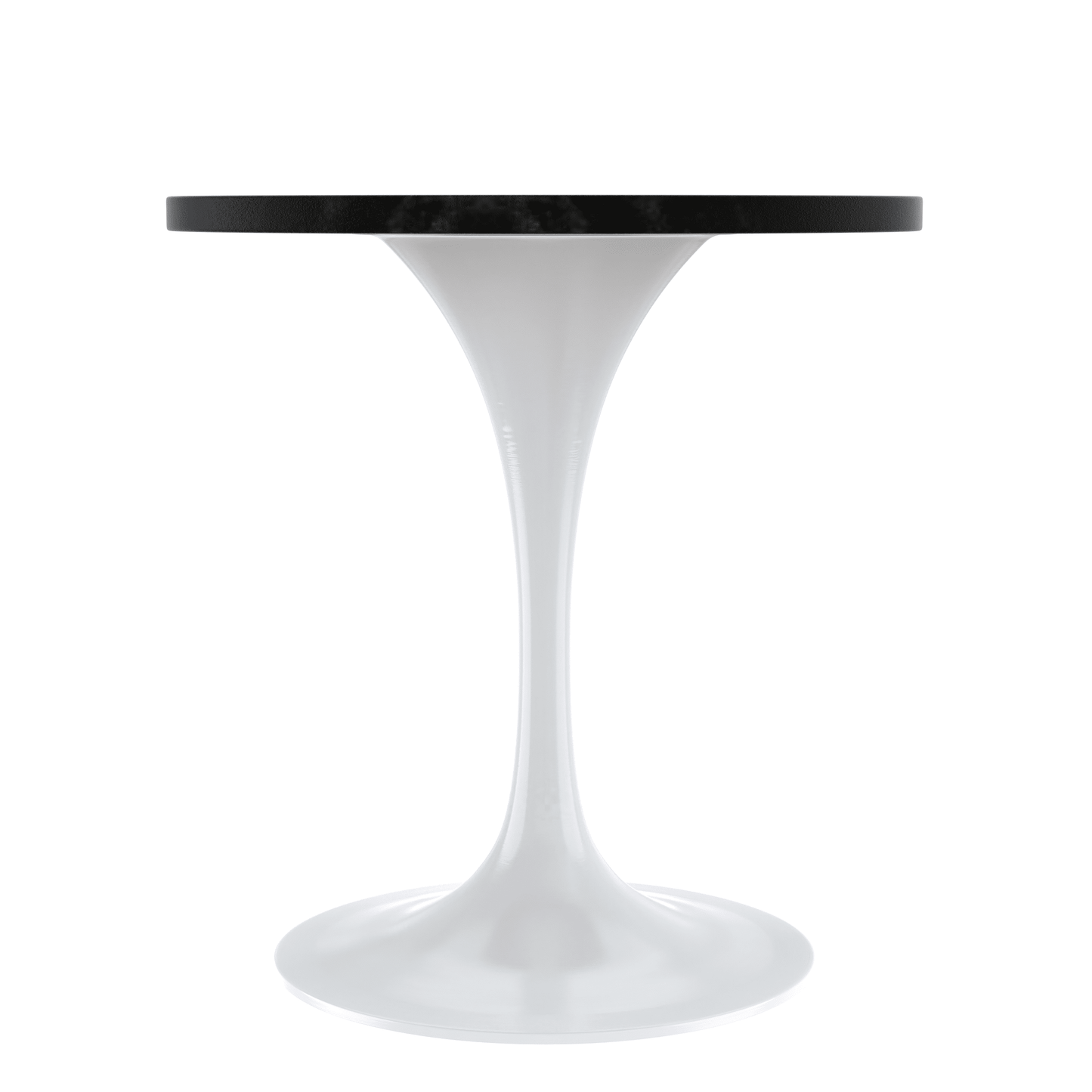 Verve Round Dining Table with MDF/Sintered Stone/Resin Tabletop in White Stainless Steel Pedestal Base