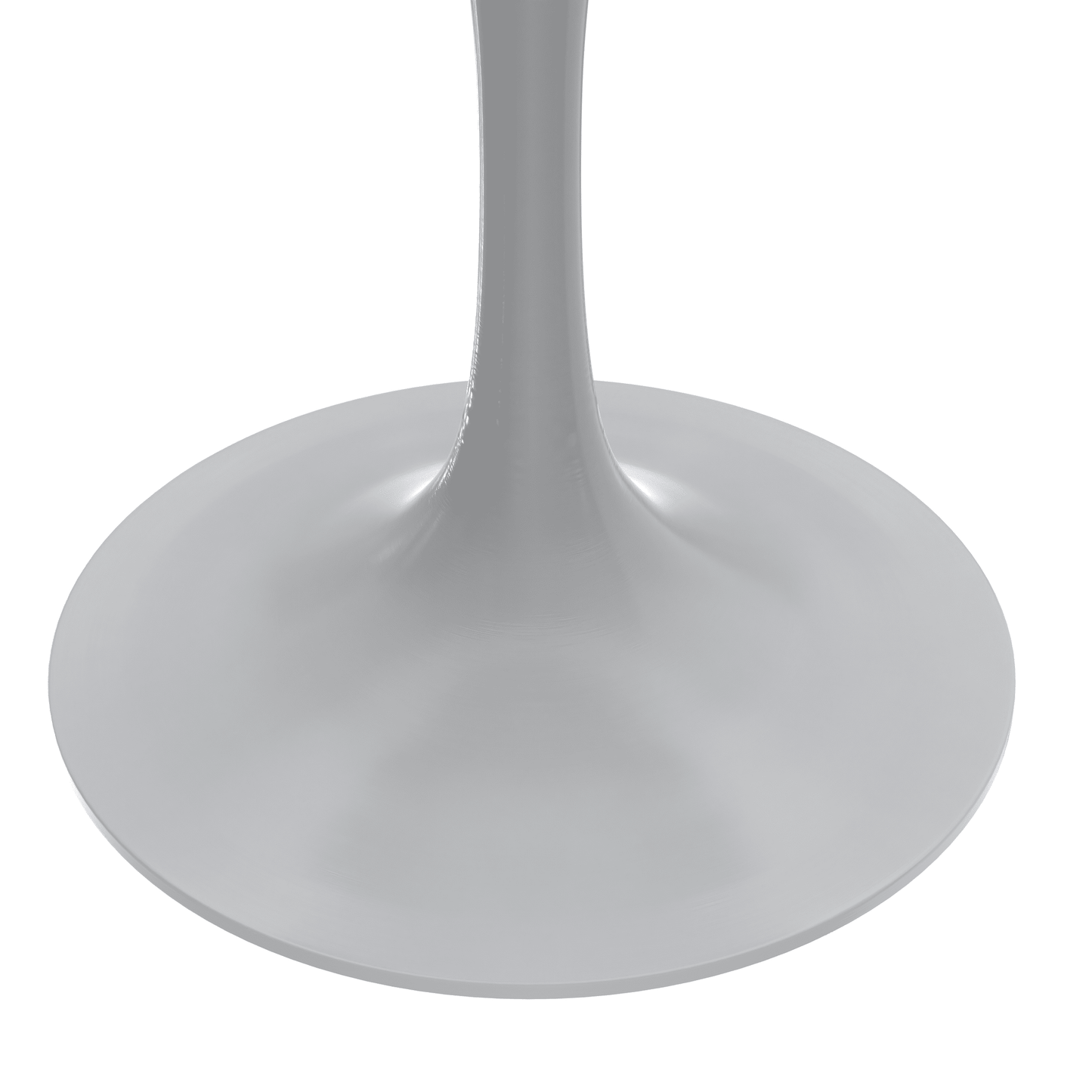 Verve Round Dining Table with MDF/Sintered Stone/Resin Tabletop in White Stainless Steel Pedestal Base