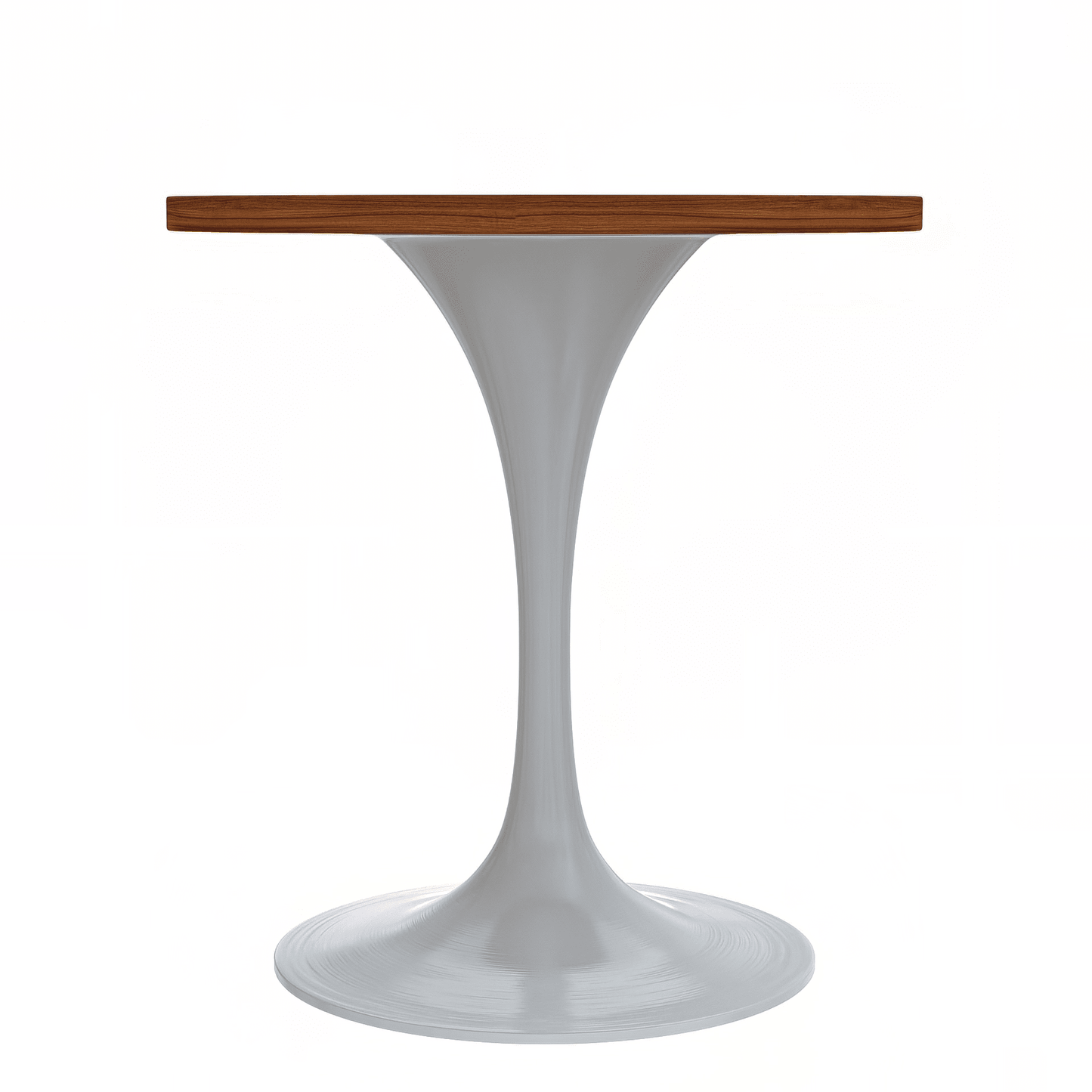 Verve Round Dining Table with MDF/Sintered Stone/Resin Tabletop in White Stainless Steel Pedestal Base