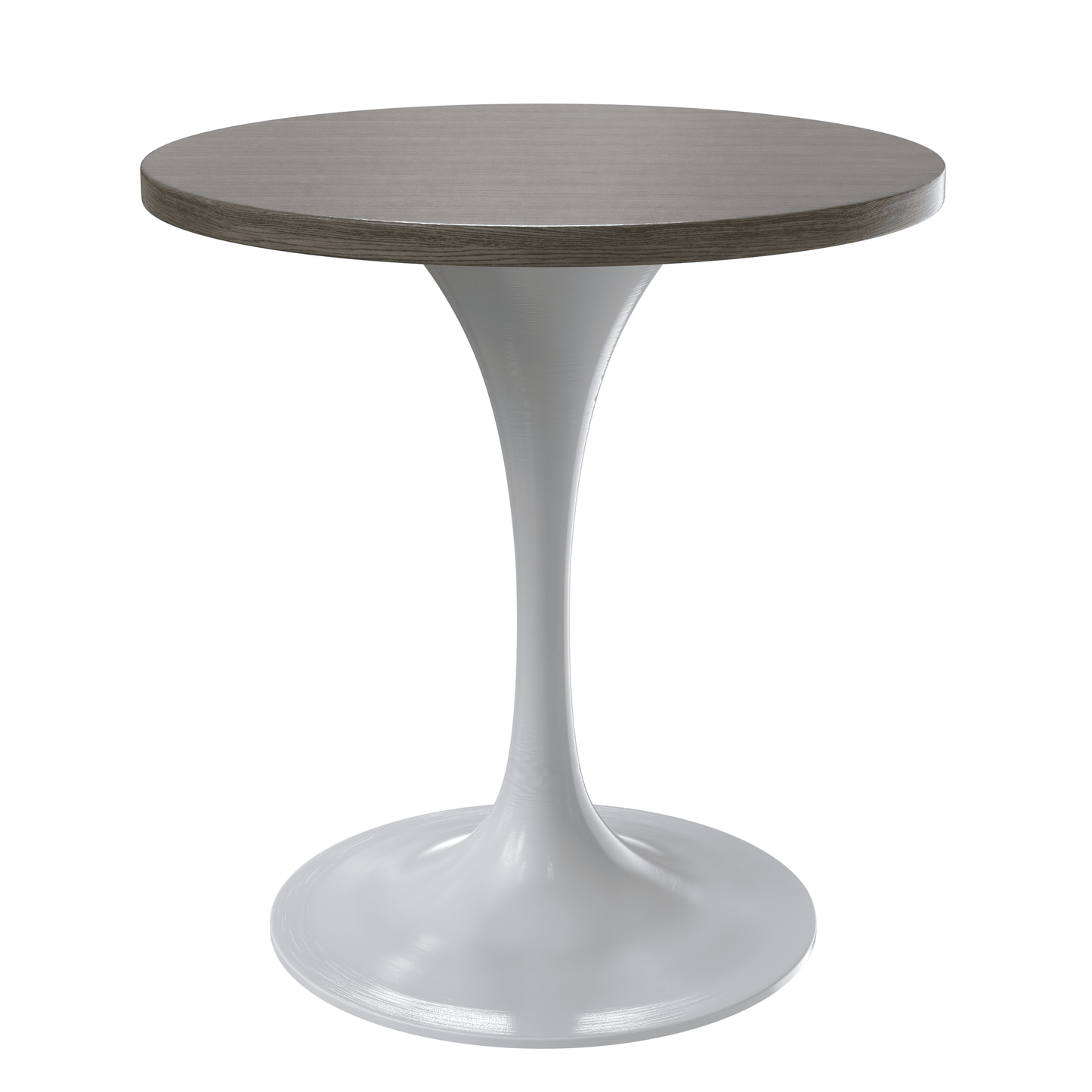 Verve Round Dining Table with MDF/Sintered Stone/Resin Tabletop in White Stainless Steel Pedestal Base