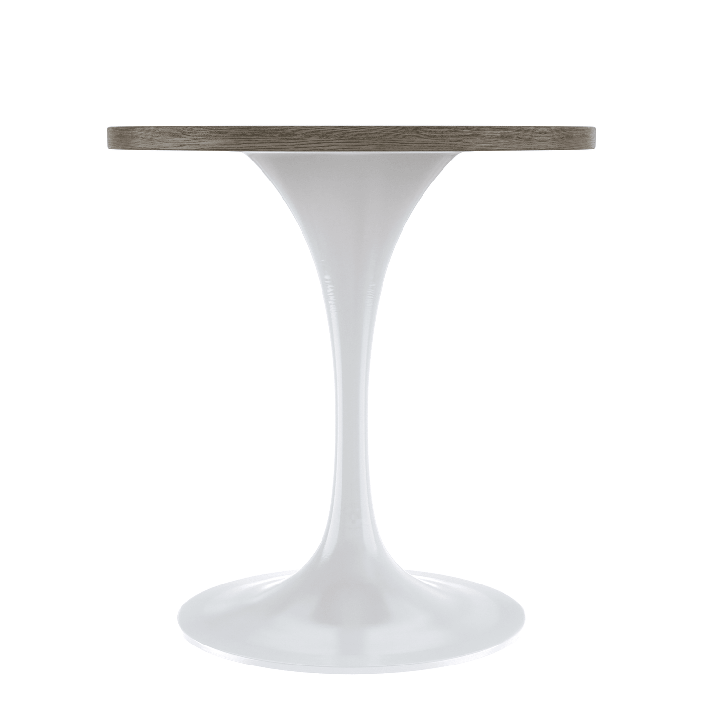 Verve Round Dining Table with MDF/Sintered Stone/Resin Tabletop in White Stainless Steel Pedestal Base
