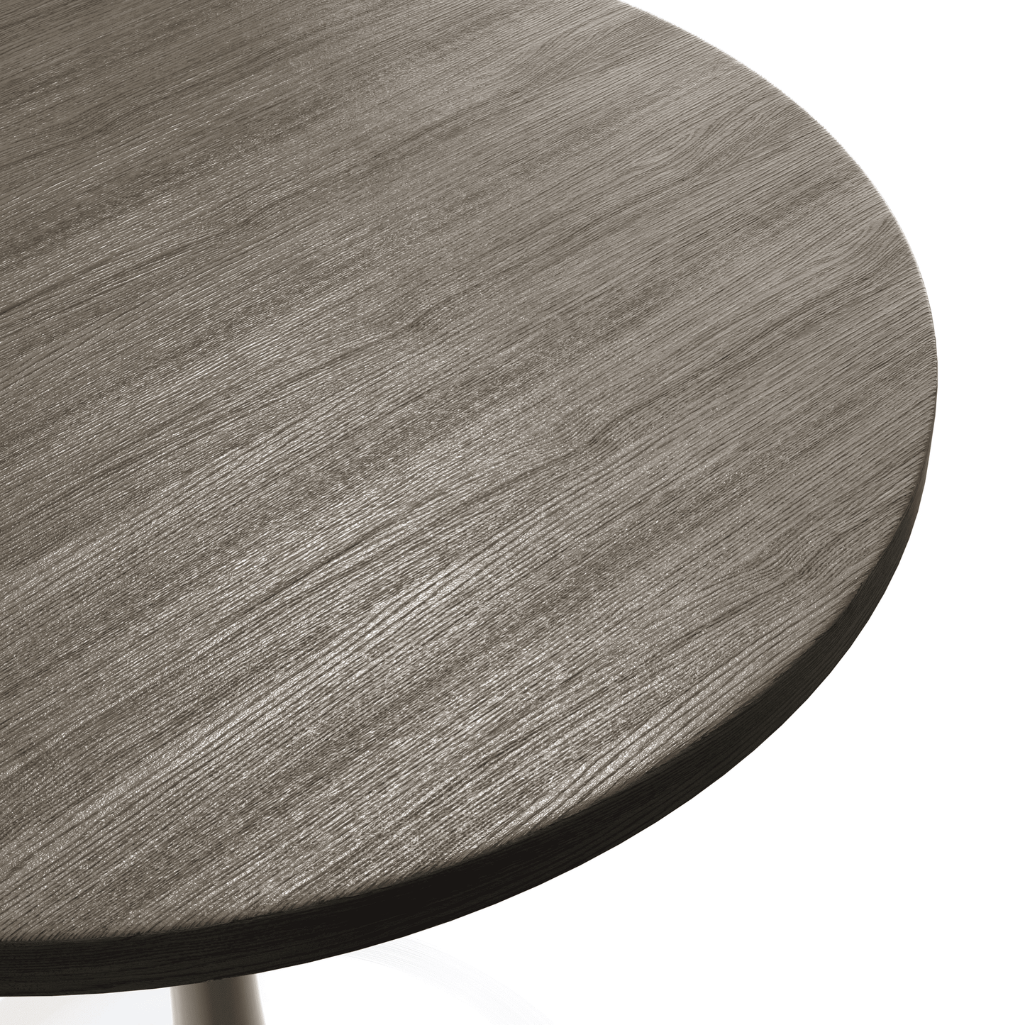 Verve Round Dining Table with MDF/Sintered Stone/Resin Tabletop in White Stainless Steel Pedestal Base