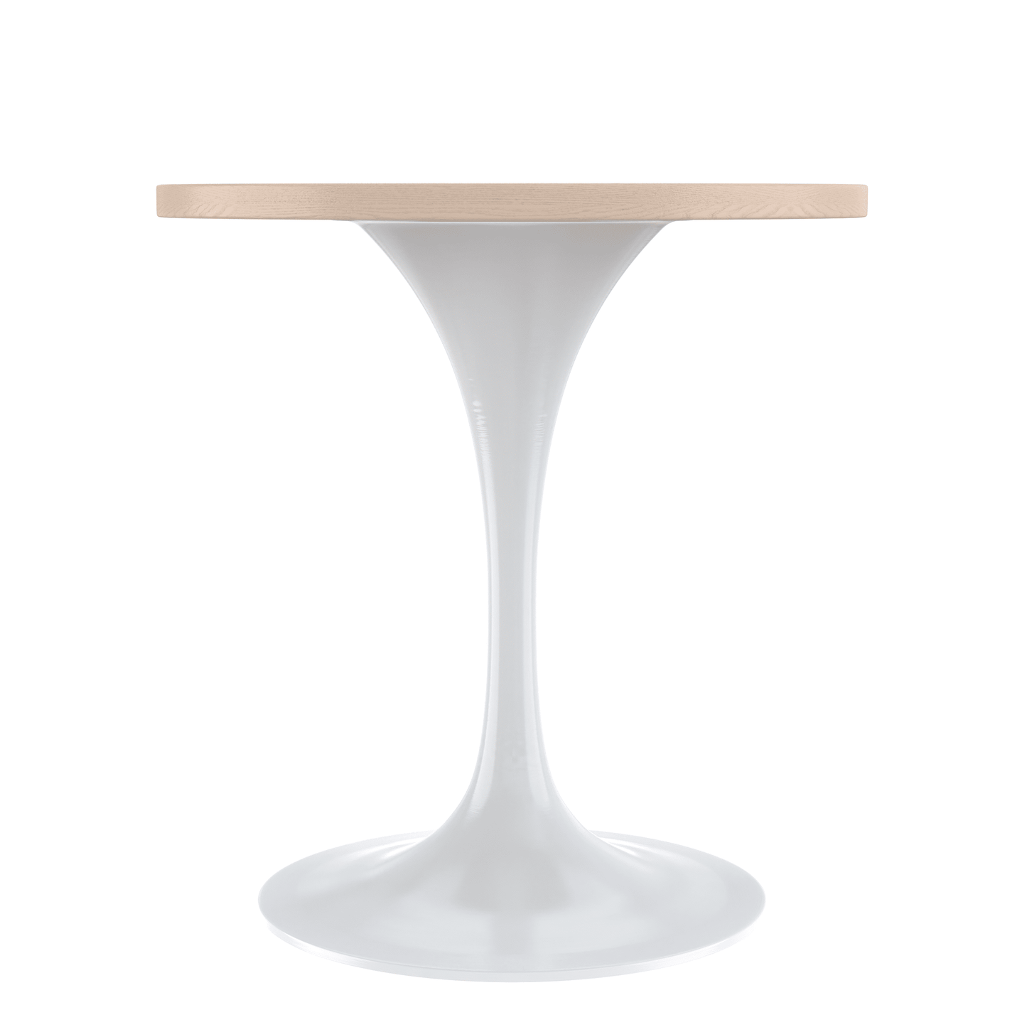 Verve Round Dining Table with MDF/Sintered Stone/Resin Tabletop in White Stainless Steel Pedestal Base