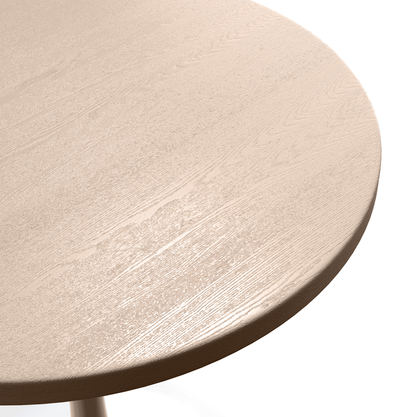 Verve Round Dining Table with MDF/Sintered Stone/Resin Tabletop in White Stainless Steel Pedestal Base