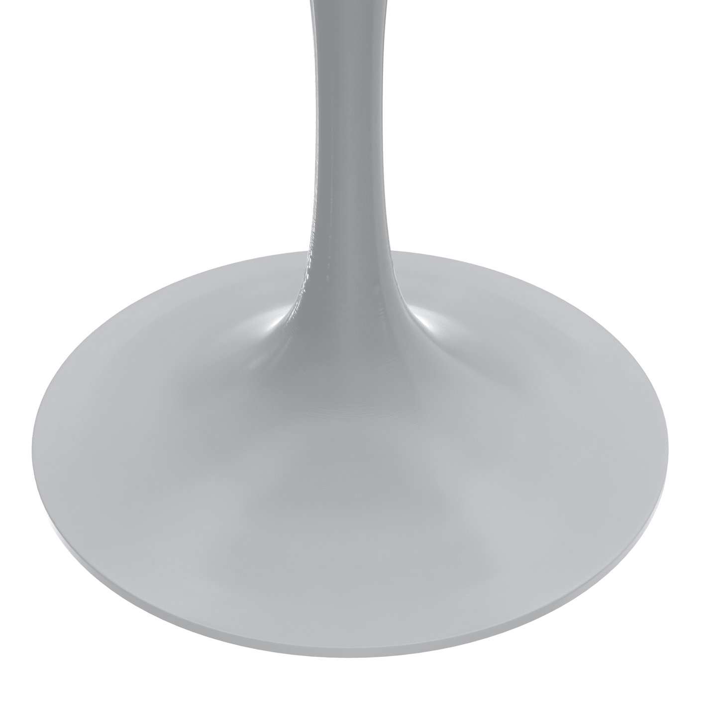 Verve Round Dining Table with MDF/Sintered Stone/Resin Tabletop in White Stainless Steel Pedestal Base