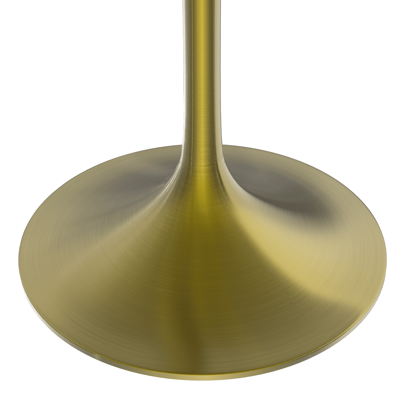 Verve Round Dining Table with MDF/Sintered Stone/Resin Tabletop in Gold Stainless Steel Pedestal Base