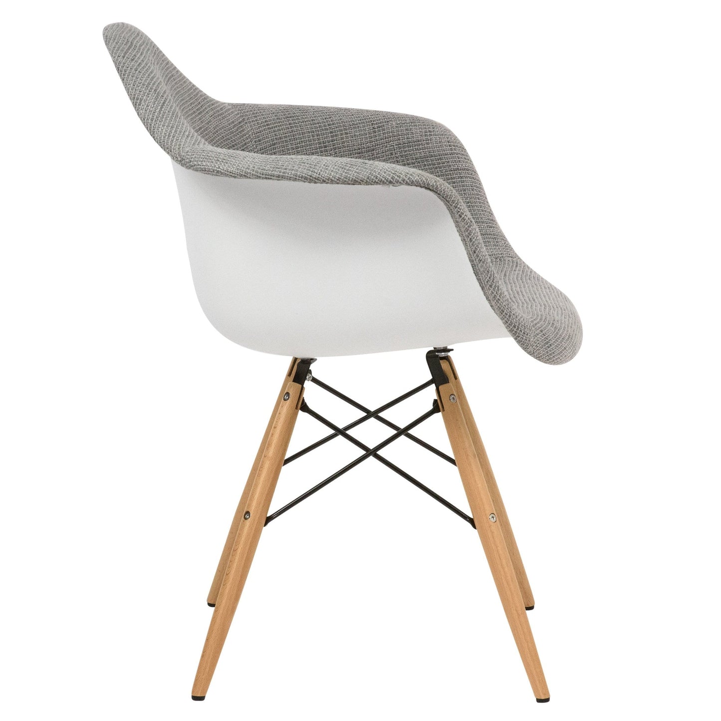 Willow Modern Fabric Eiffel Base Accent Side Chair