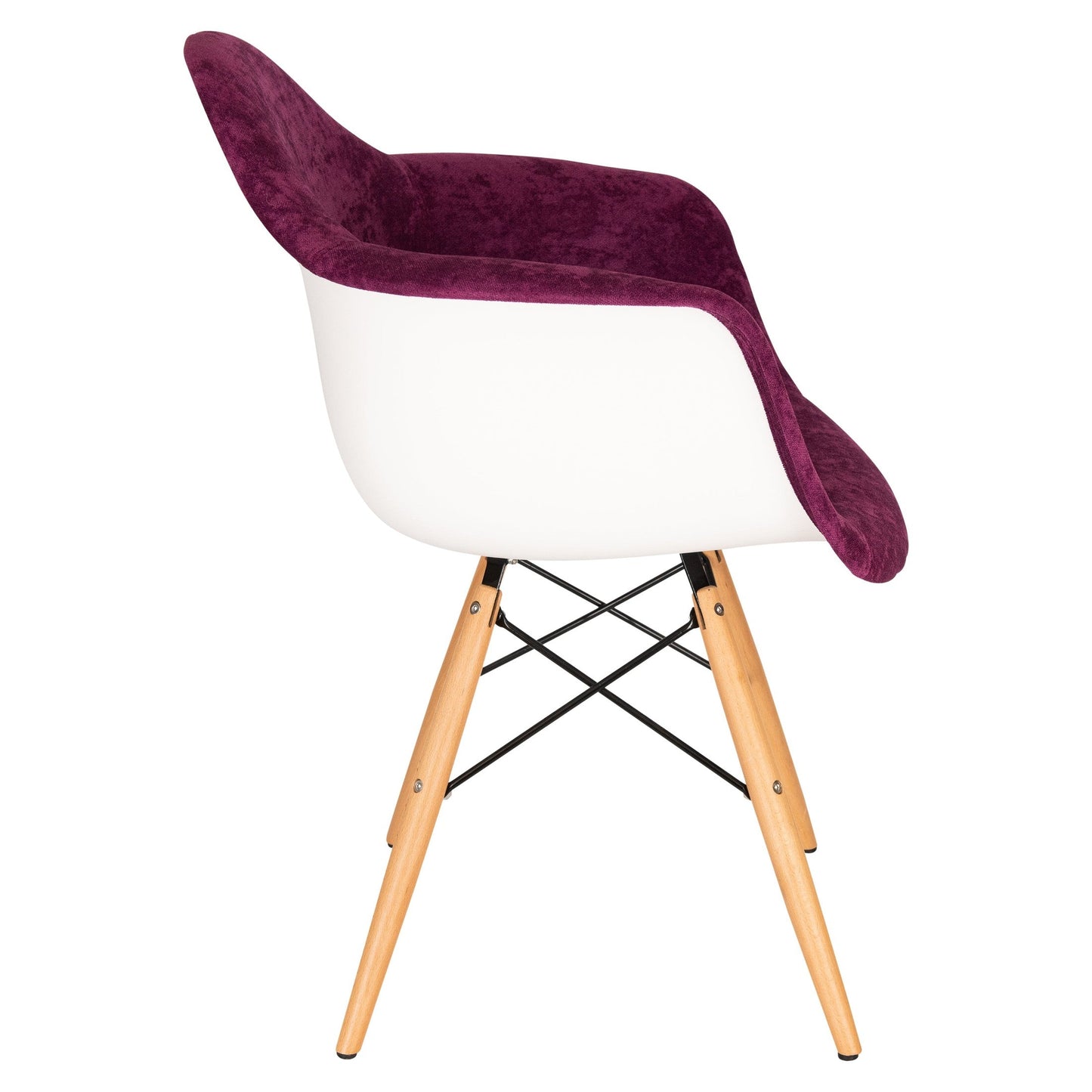 Willow Modern Fabric Eiffel Base Accent Side Chair