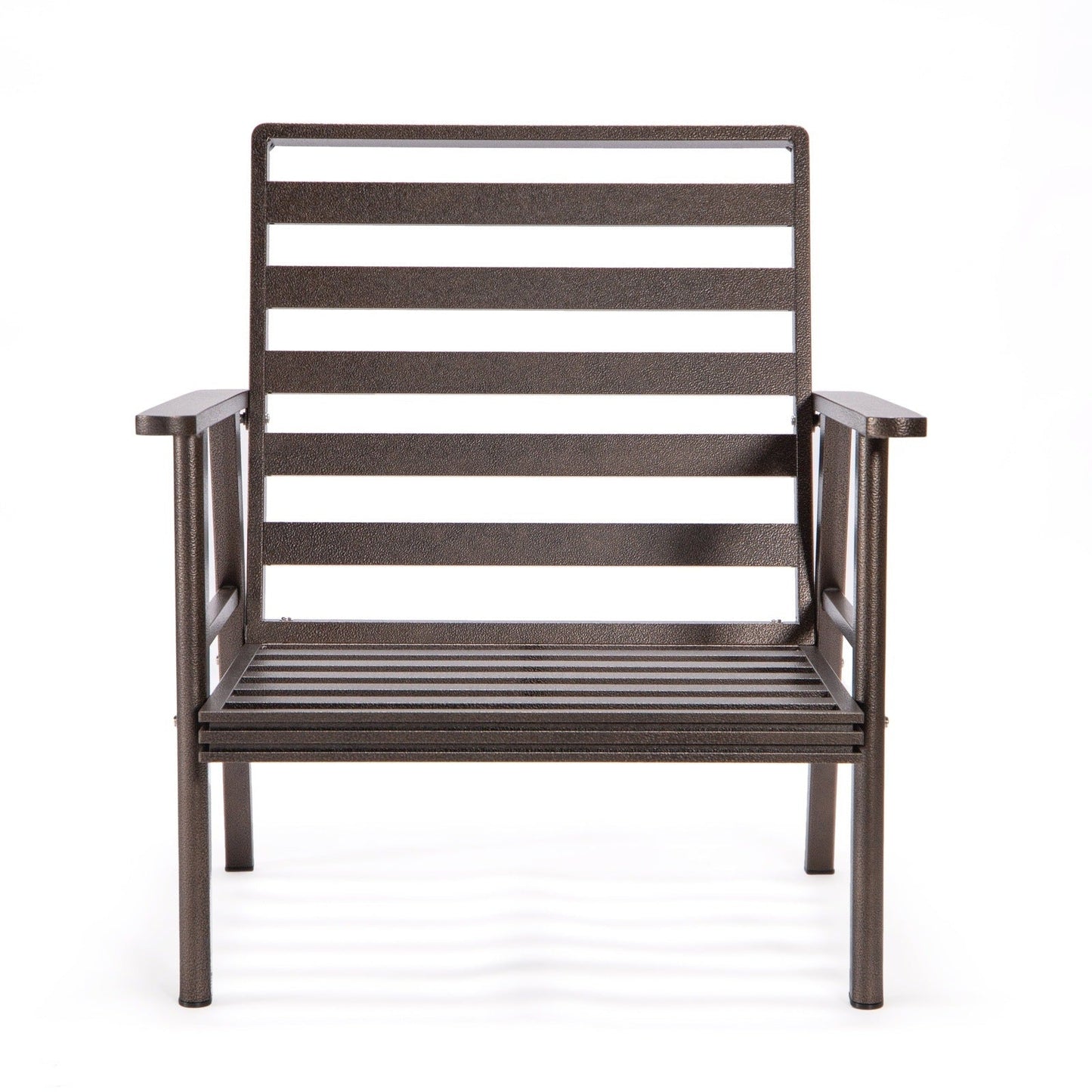 Walbrooke Modern 3-Piece Outdoor Patio Set with Brown Aluminum Frame and Removable Cushions Loveseat and Set of 2 Armchairs