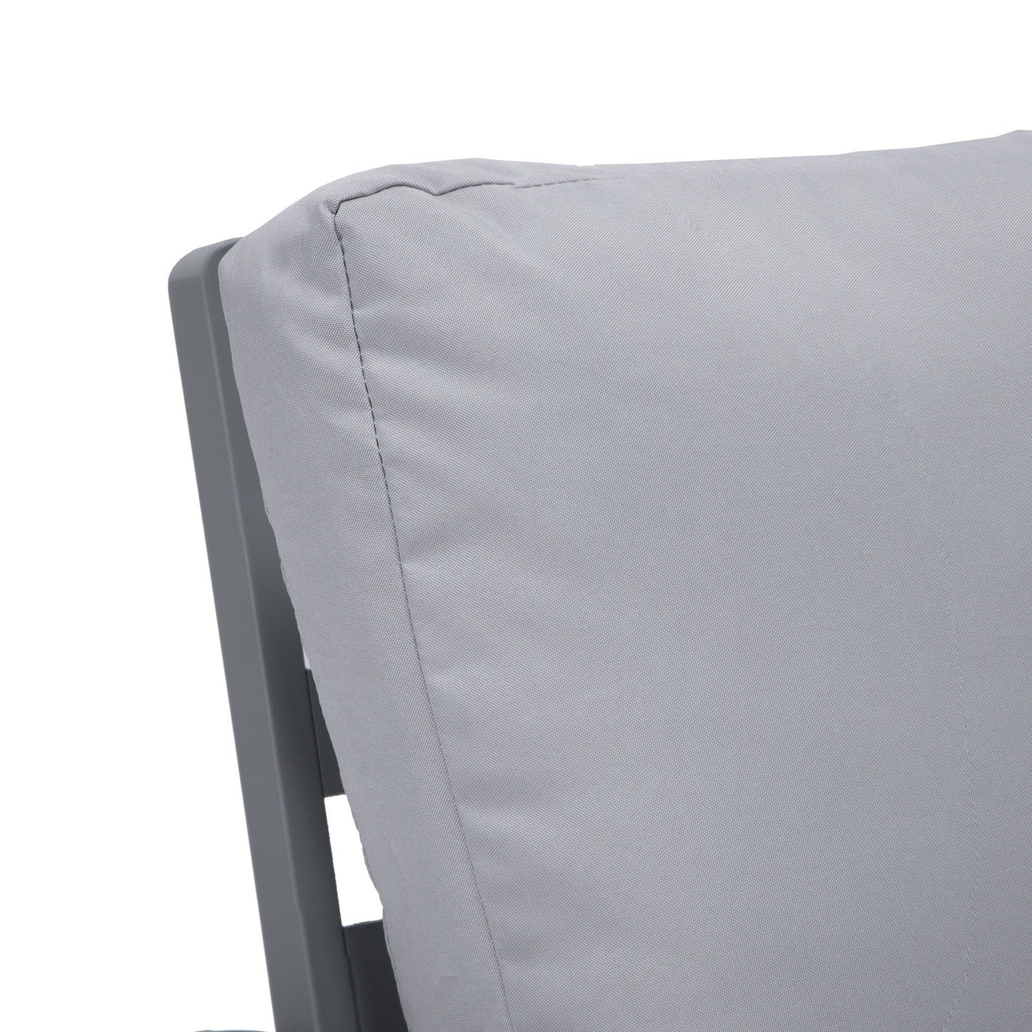 Walbrooke Modern 3-Piece Outdoor Patio Set with Grey Aluminum Frame and Removable Cushions Loveseat and Set of 2 Armchairs