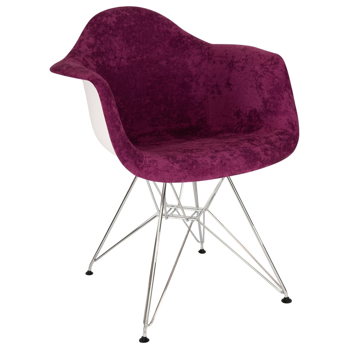 Willow Modern Fabric Eiffel Base Accent Side Chair
