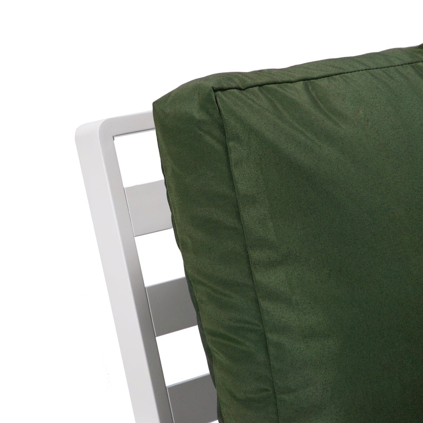 Walbrooke Modern 3-Piece Outdoor Patio Set with White Aluminum Frame and Removable Cushions Loveseat and Set of 2 Armchairs