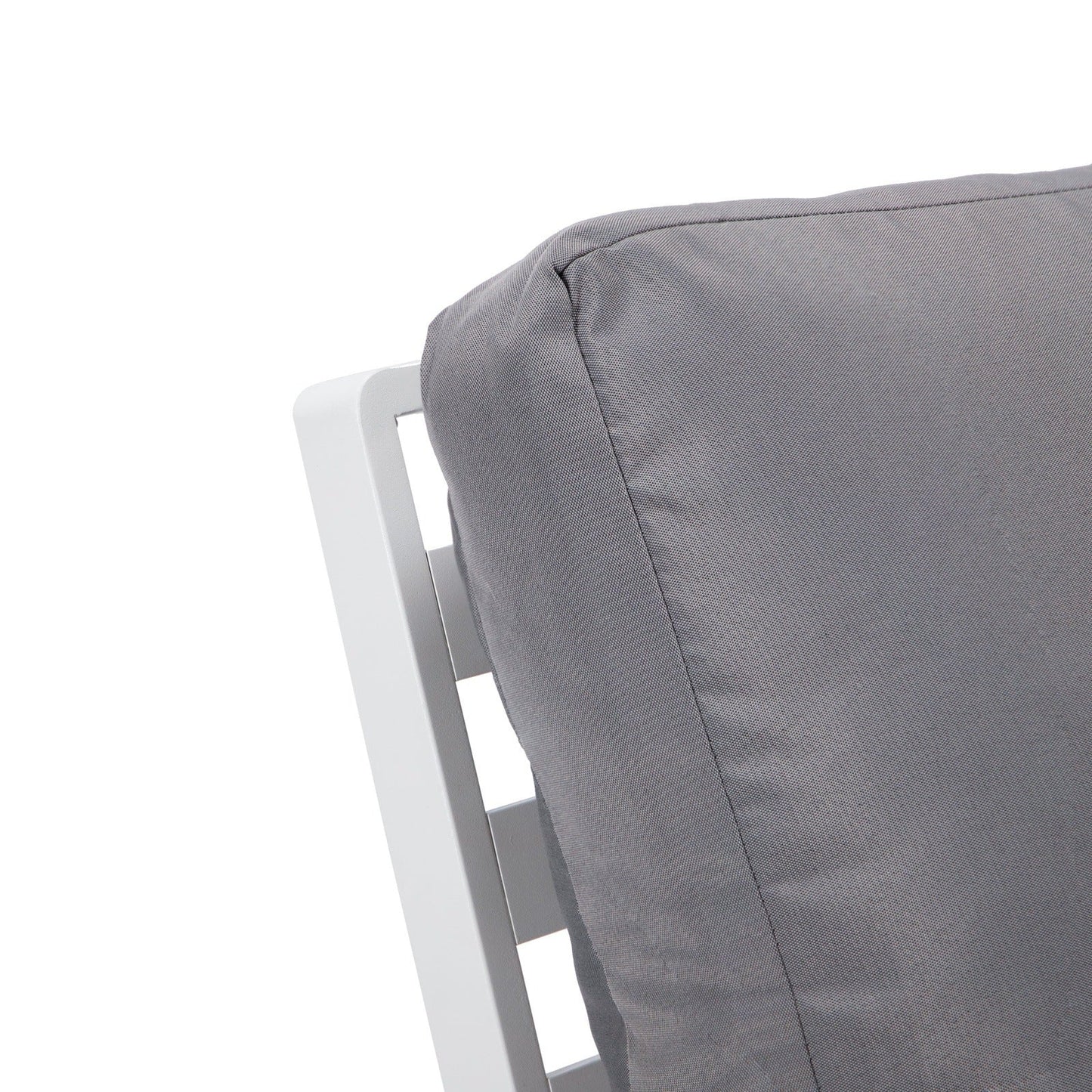 Walbrooke Modern 3-Piece Outdoor Patio Set with White Aluminum Frame and Removable Cushions Loveseat and Set of 2 Armchairs