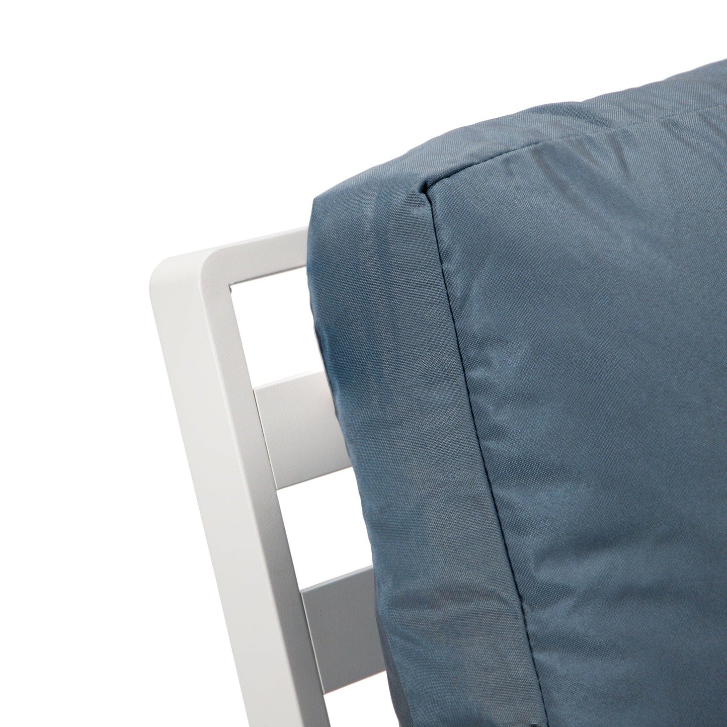 Walbrooke Modern 3-Piece Outdoor Patio Set with White Aluminum Frame and Removable Cushions Loveseat and Set of 2 Armchairs