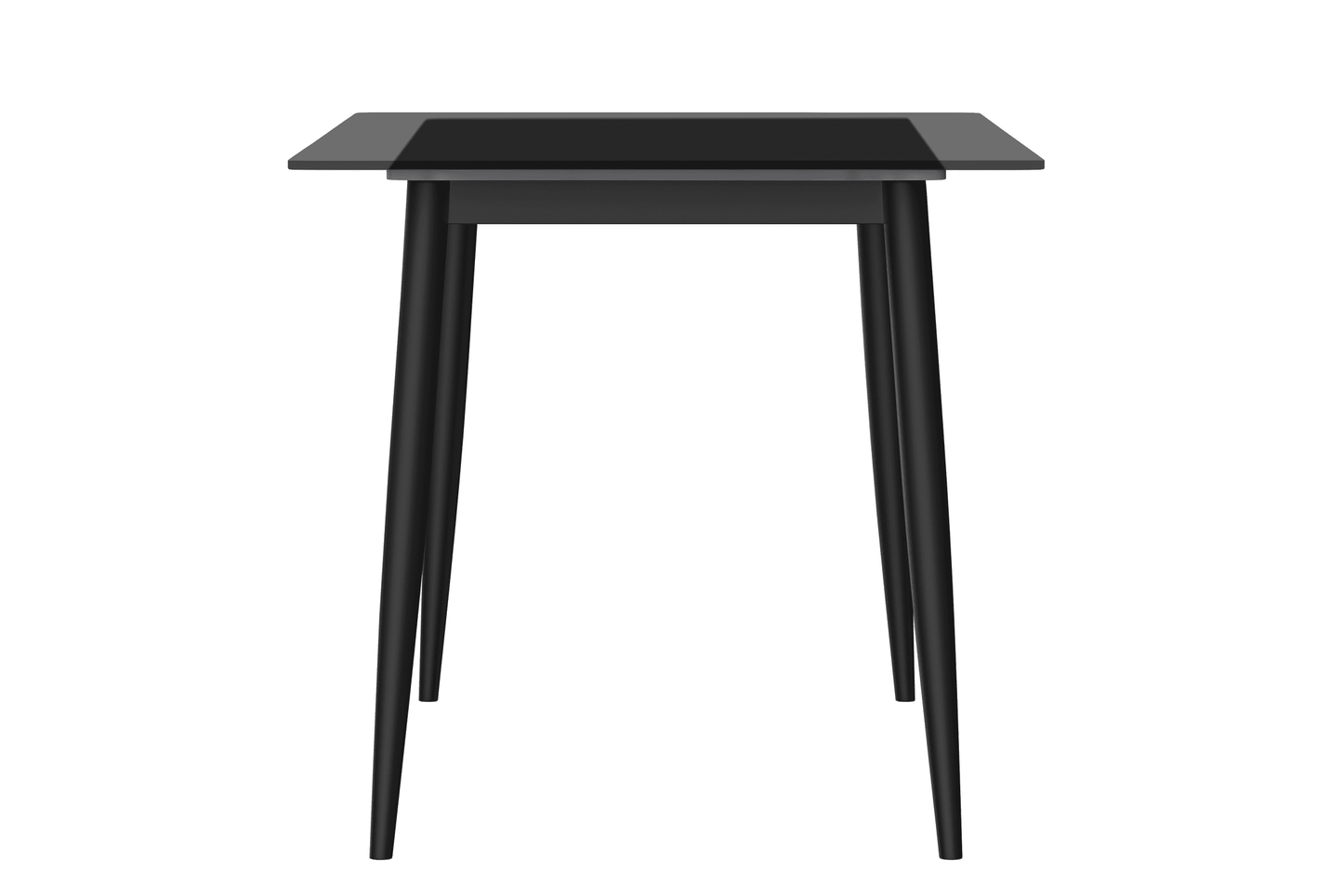 Zayle Modern Dining Table with a Rectangular Glass/Stone Tabletop in Steel